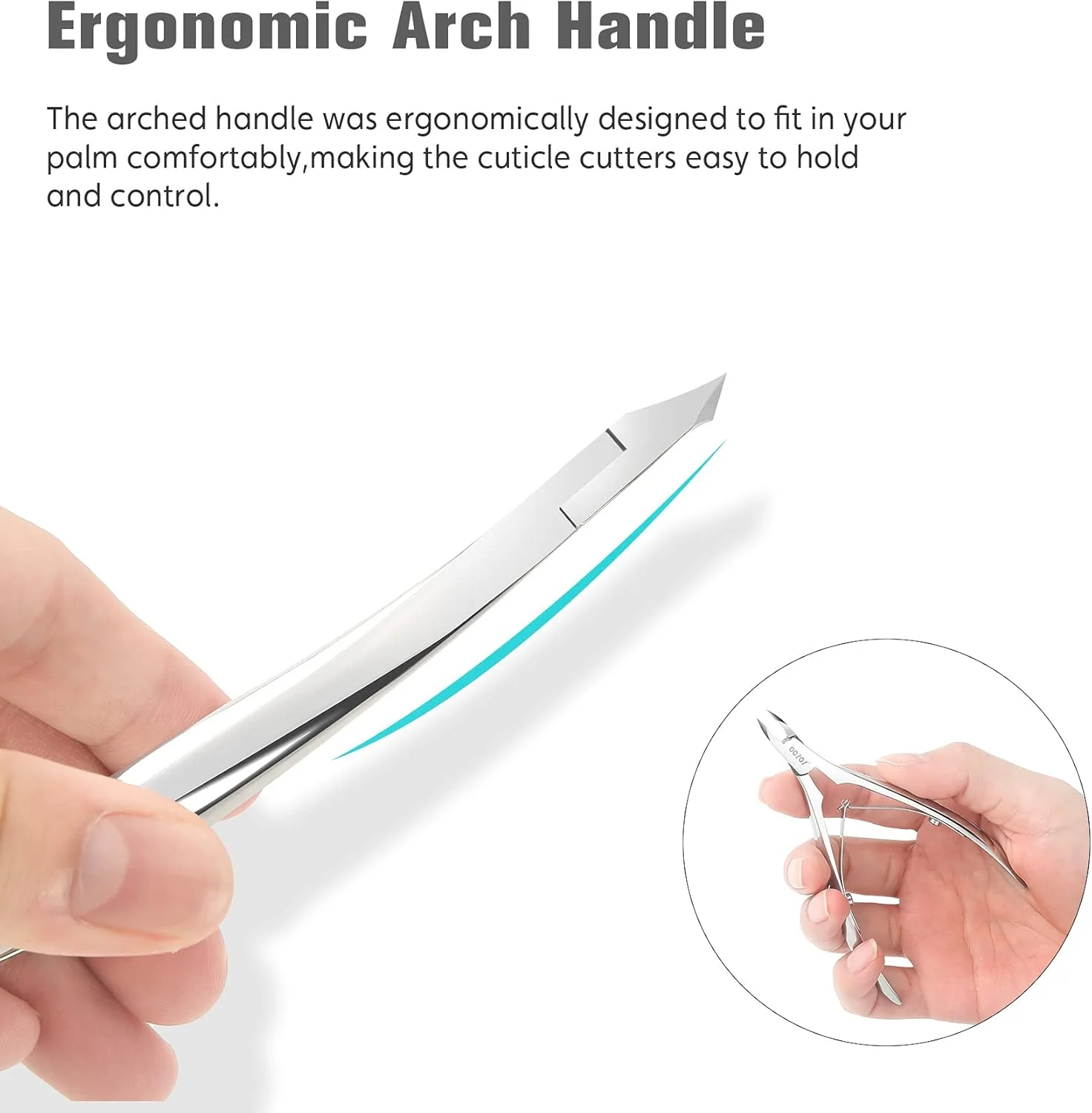 ابزار حرفه ای حذف پوست های مرده اطراف ناخن بزوکس، فک 4 میلی متری، گیره کوتیکول استیل ضد زنگ با چگالی بالا، هدیه نیپر مانیکور برای خانم ها، روکش نیکل، 1 عدد
