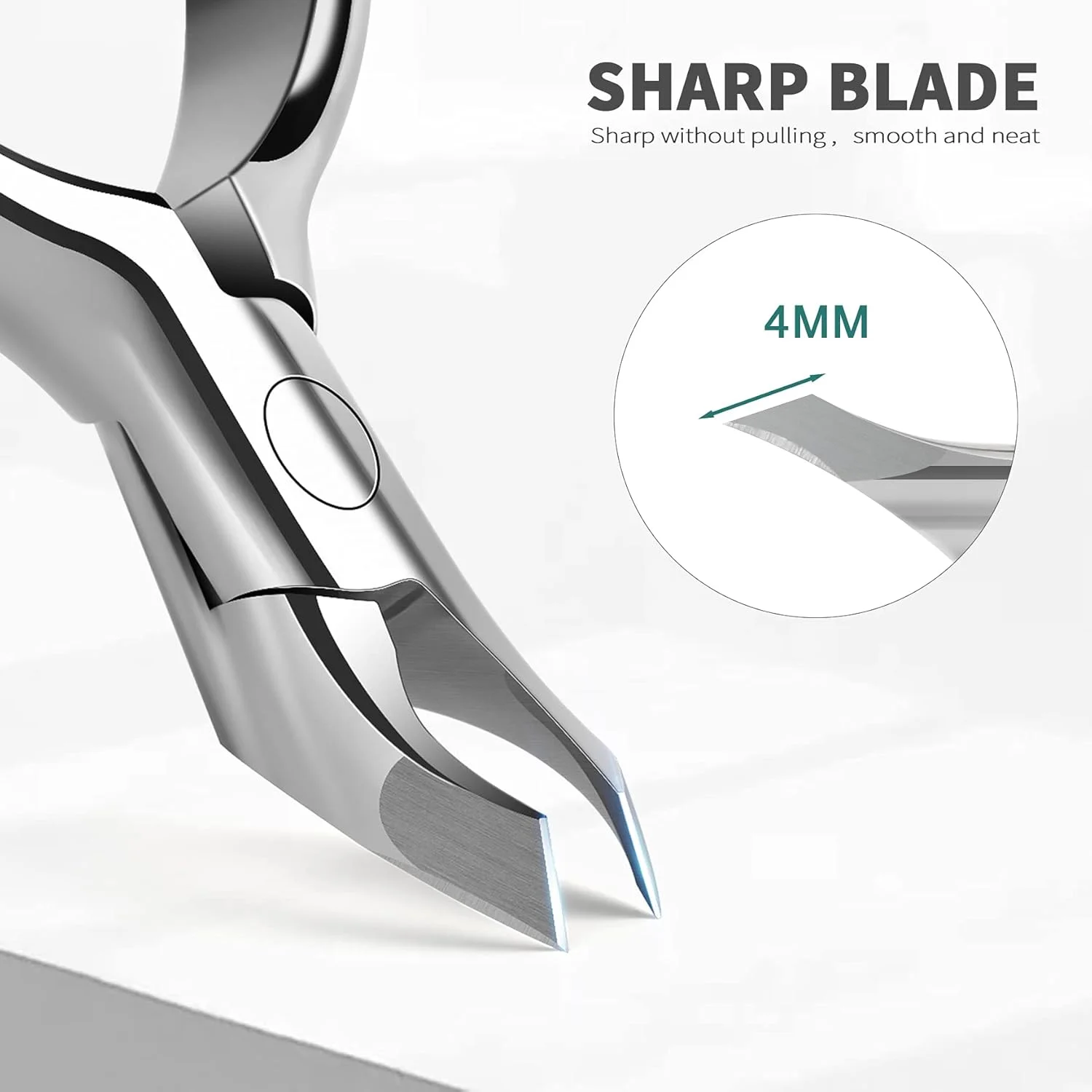 گوشت گیر ناخن بزوکس، قیچی حرفه ای برای مراقبت از ناخن با تیغه 5 میلی متری - انبر تیز برای زیبایی و اسپا بانوان - ابزار آسان گیر پدیکور و مانیکور برای ناخن های دست و پا.