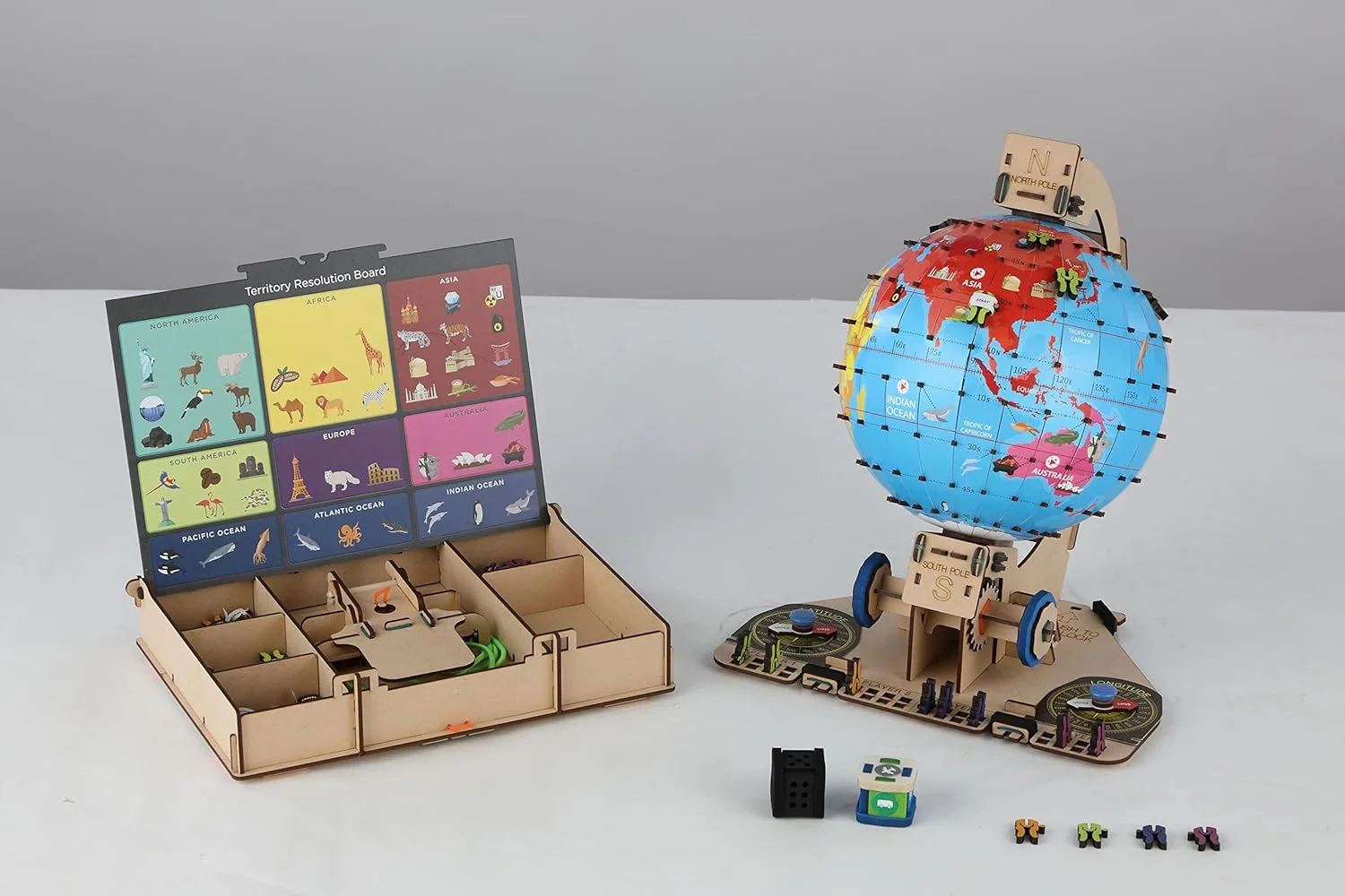 اسباب بازی آموزشی مدل چوبی کره زمین Smartivity مناسب کودکان 8 سال به بالا
