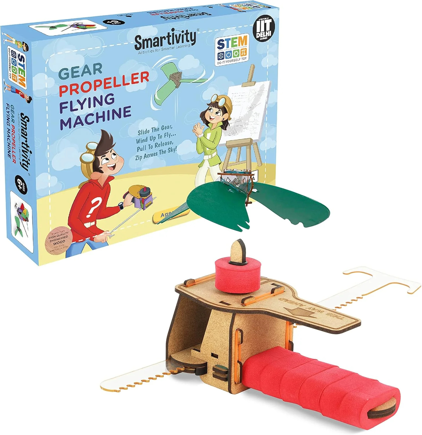 اسباب بازی آموزشی پروانه چرخ دنده Smartivity، بازی ساختنی سرگرم کننده برای کودکان 6 تا 14 سال، هدیه برای پسران و دختران، یادگیری پروژه مهندسی علمی، ساخت هند