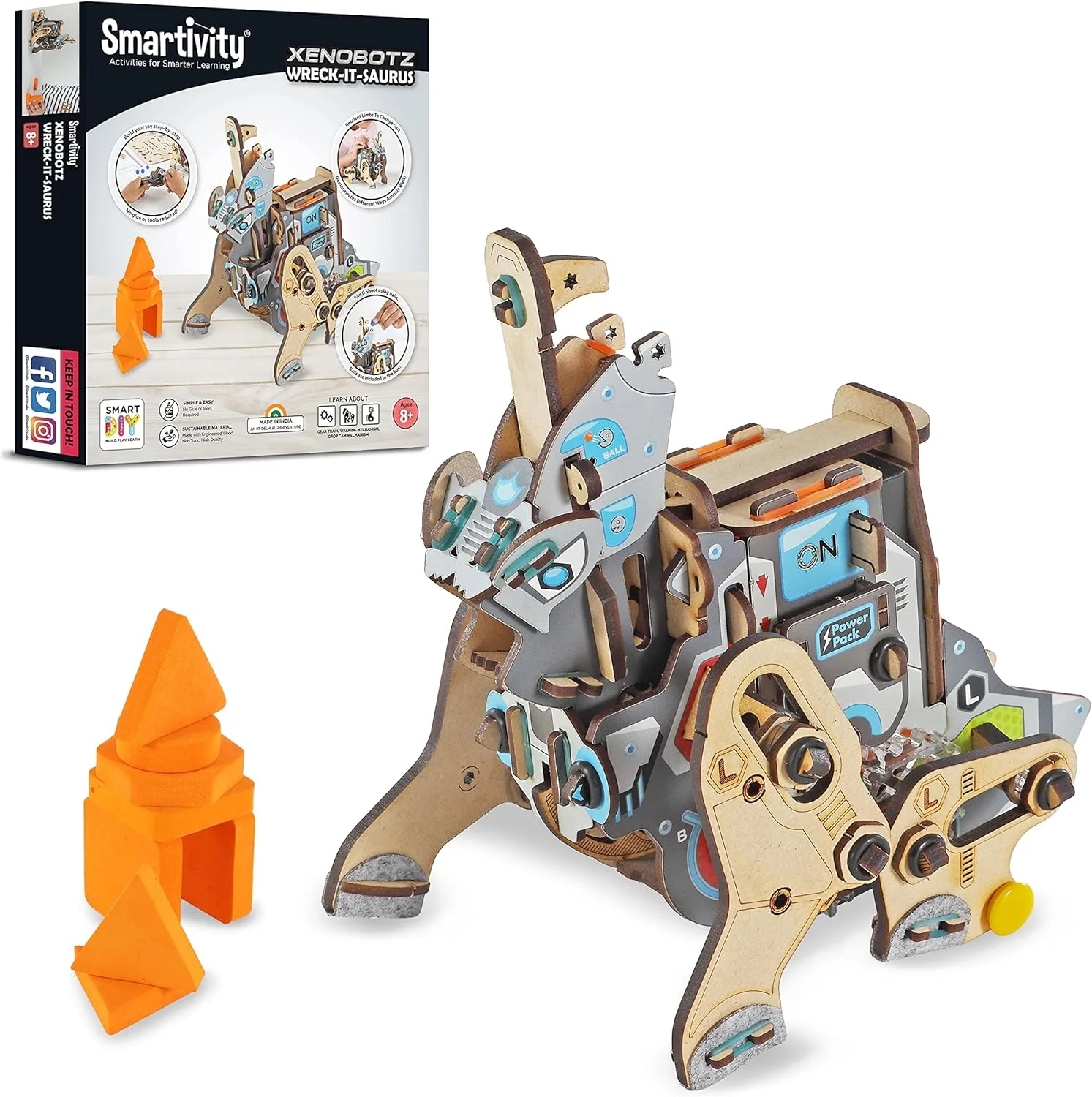 اسباب بازی روباتیک هوشمند Xenobotz، بژ، SMRT1132