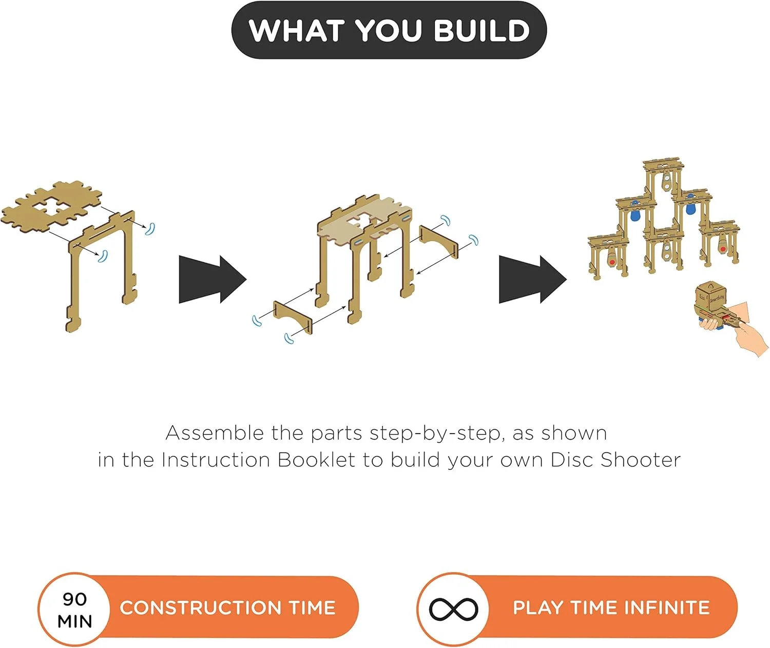 اسباب بازی آموزشی تیرانداز دیسکی Smartivity Jumble Tumble، آبی/سبز