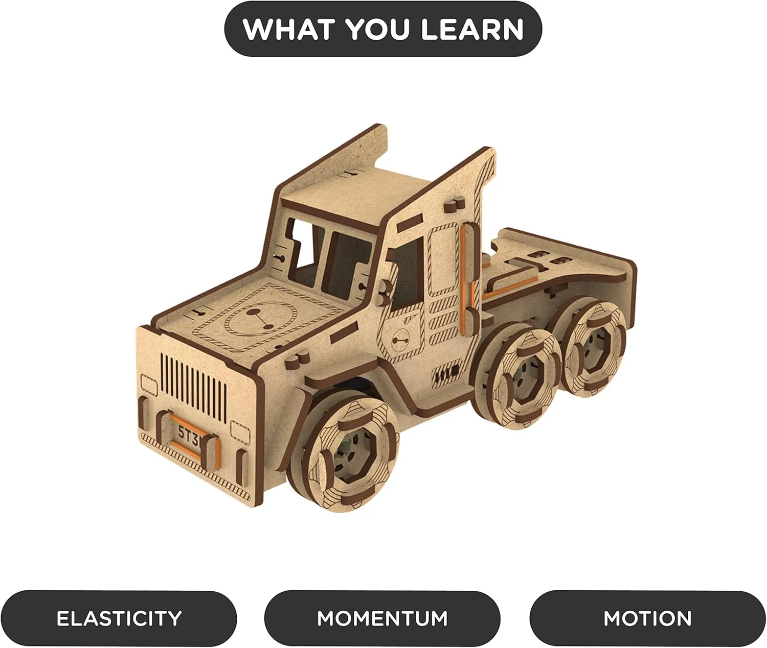 اسباب بازی آموزشی خودساز اسمارتیوی STEM Wheels Highway Hog، چند رنگ