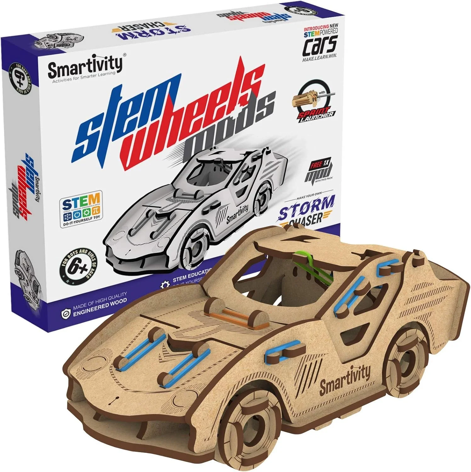 اسباب بازی آموزشی ساختنی چرخ های هوشمند مدل Storm Chaser، چند رنگ