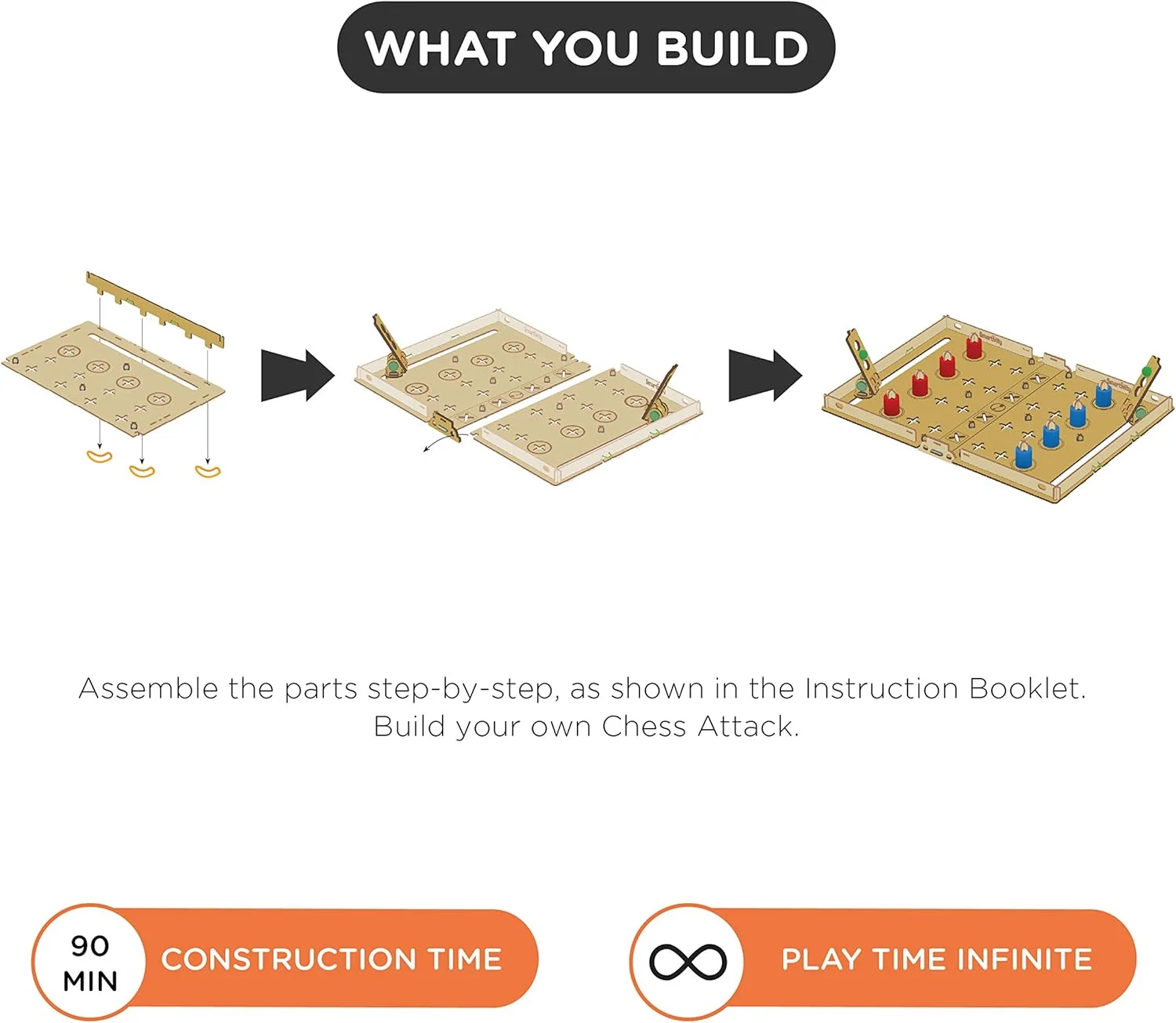 اسباب بازی آموزشی سرگرم کننده و خودساز حمله شطرنج Smartivity STEM، بازی فعالیت محور آموزشی و ساختنی برای کودکان 8 تا 14 سال، هدیه برای پسران و دختران، ساخت هند، چند رنگ، بسته 1 عددی