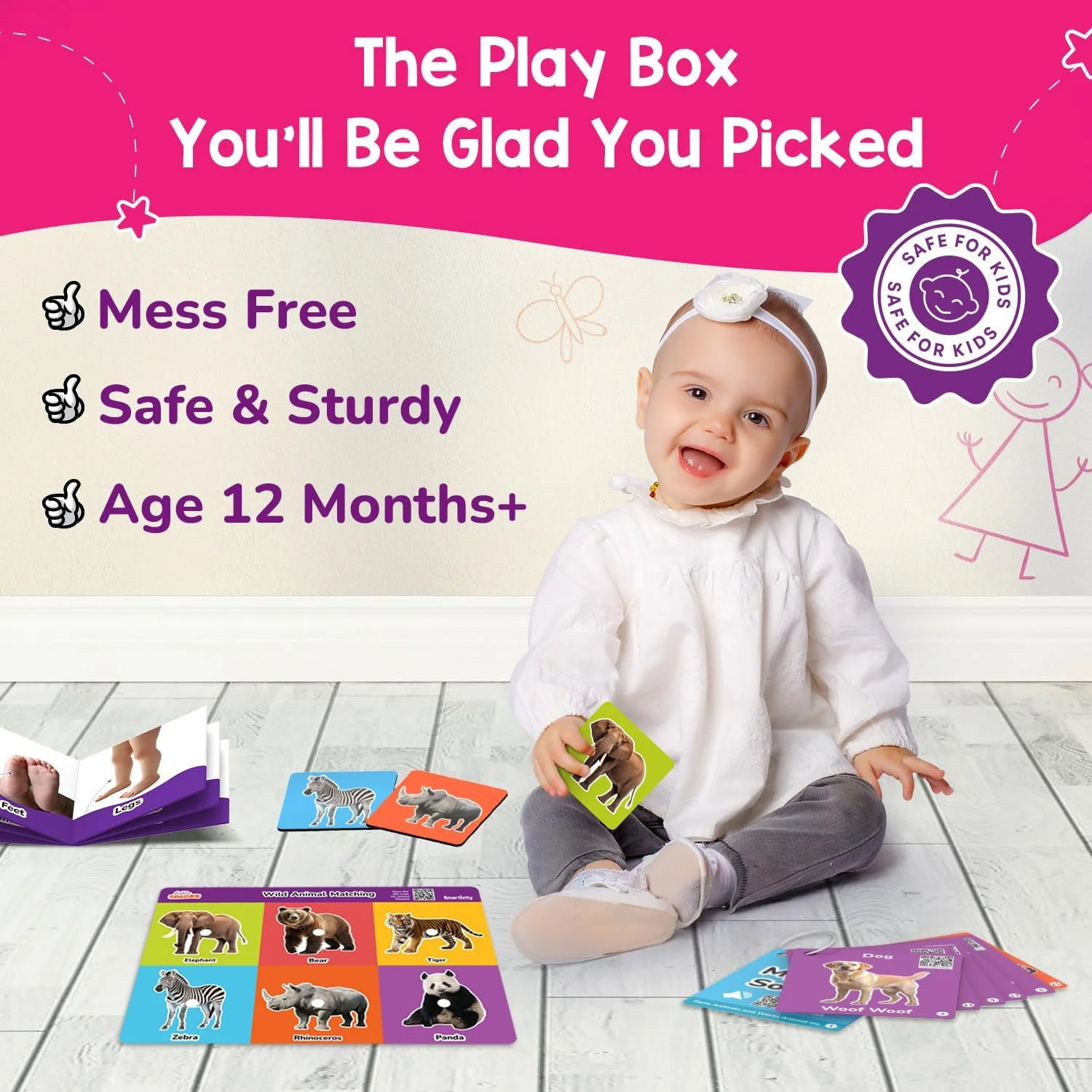 جعبه بازی آموزشی 5 در 1 Smartivity Montessori مناسب برای کودکان 1+ سال | 5 فعالیت آموزشی | هدیه تولد برای کودکان 1+ سال | اسباب بازی تقویت کننده مغز، سازنده مهارت های حرکتی، اشکال و تطبیق جعبه بازی آموزشی 5 در 1 Smartivity Montessori مناسب برای کودکان 1+ سال | 5 فعالیت آموزشی | هدیه تولد برای کودکان 1+ سال | اسباب بازی تقویت کننده مغز، سازنده مهارت های حرکتی، اشکال و تطبیق