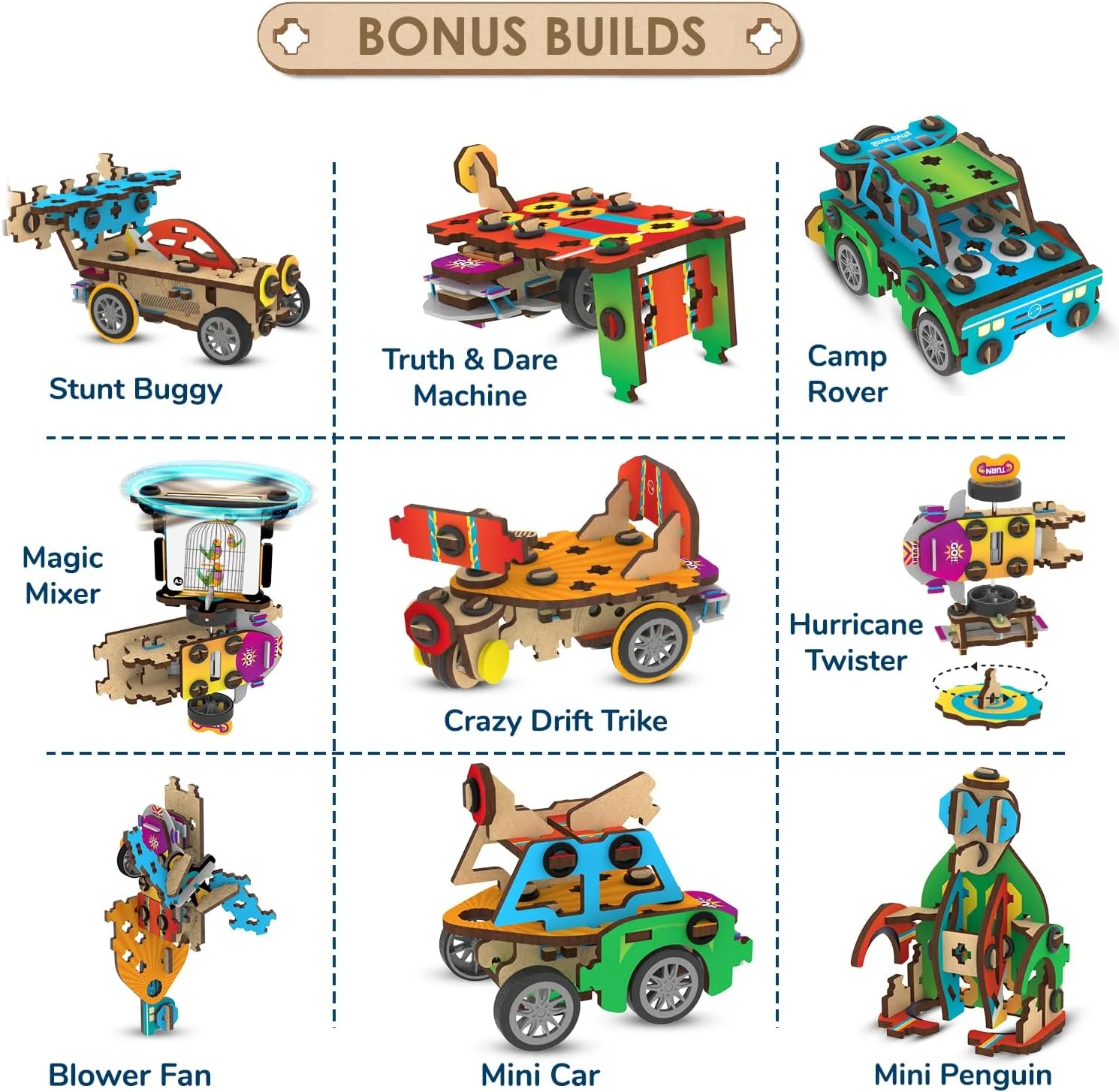 کیت چرخش و حرکت 20 در 1 اسمارت‌ویتی برای کودکان 6-7-8-9-10-11-12 ساله | ربات، ماشین، هواپیما و موارد دیگر | هدایای تولد و کریسمس برای پسران و دختران | اسباب بازی علمی خودساز برای کودکان 6-12 سال