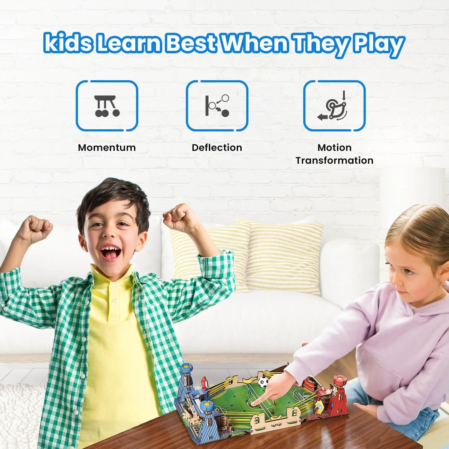 فوتبال دستی کوچک Smartivity، بازی آموزشی ساختنی و سرگرم کننده برای کودکان 6 تا 14 سال، هدیه برای پسران و دختران