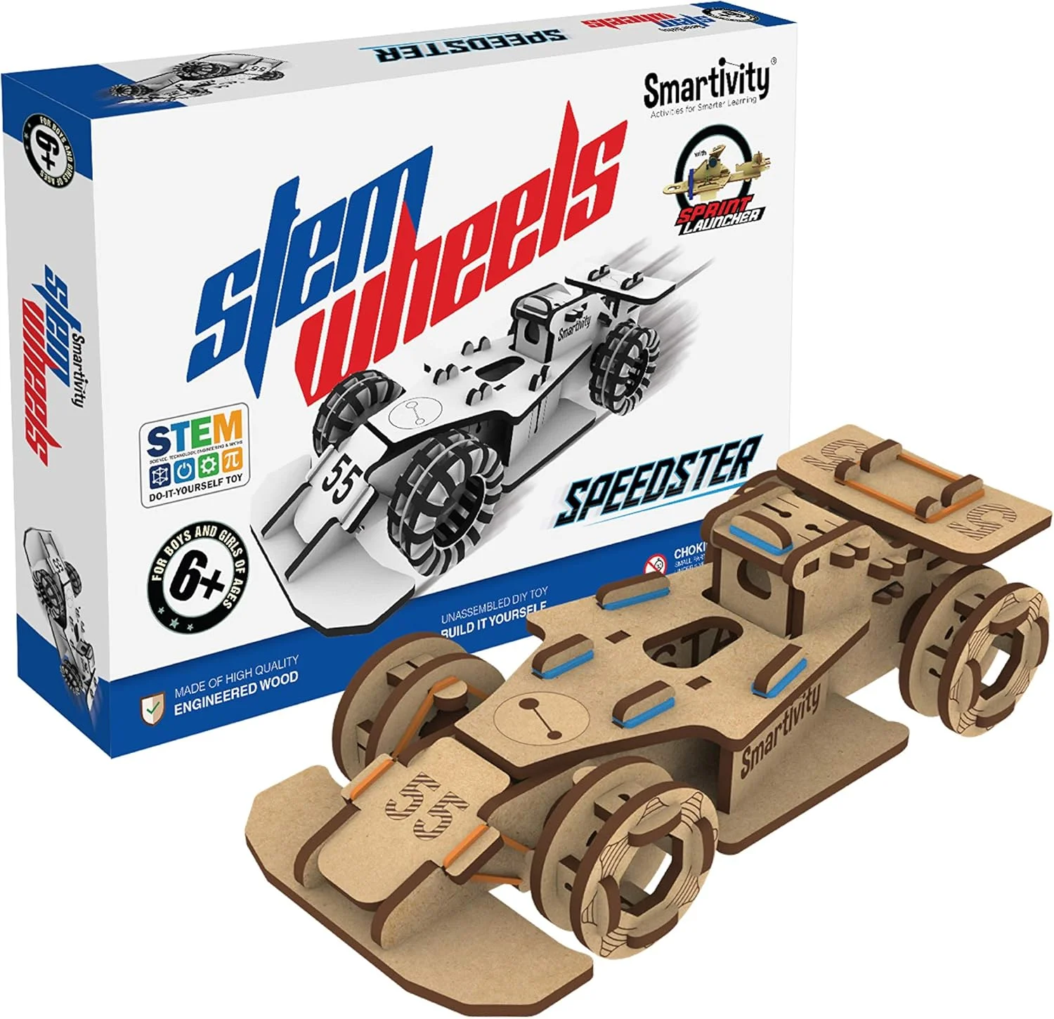 اسباب بازی آموزشی ساختنی چرخ های سرعتی Smartivity STEM، چند رنگ اسباب بازی آموزشی ساختنی چرخ های سرعتی Smartivity STEM، چند رنگ