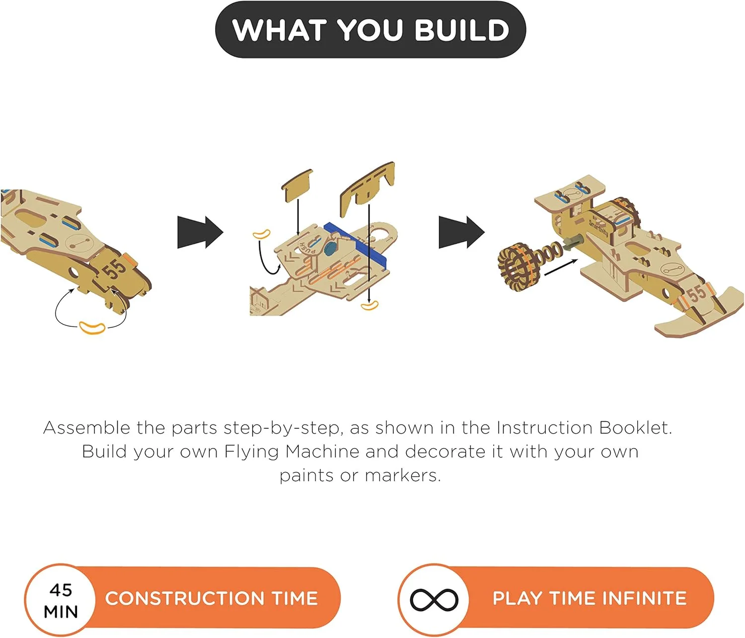 اسباب بازی آموزشی ساختنی چرخ های سرعتی Smartivity STEM، چند رنگ