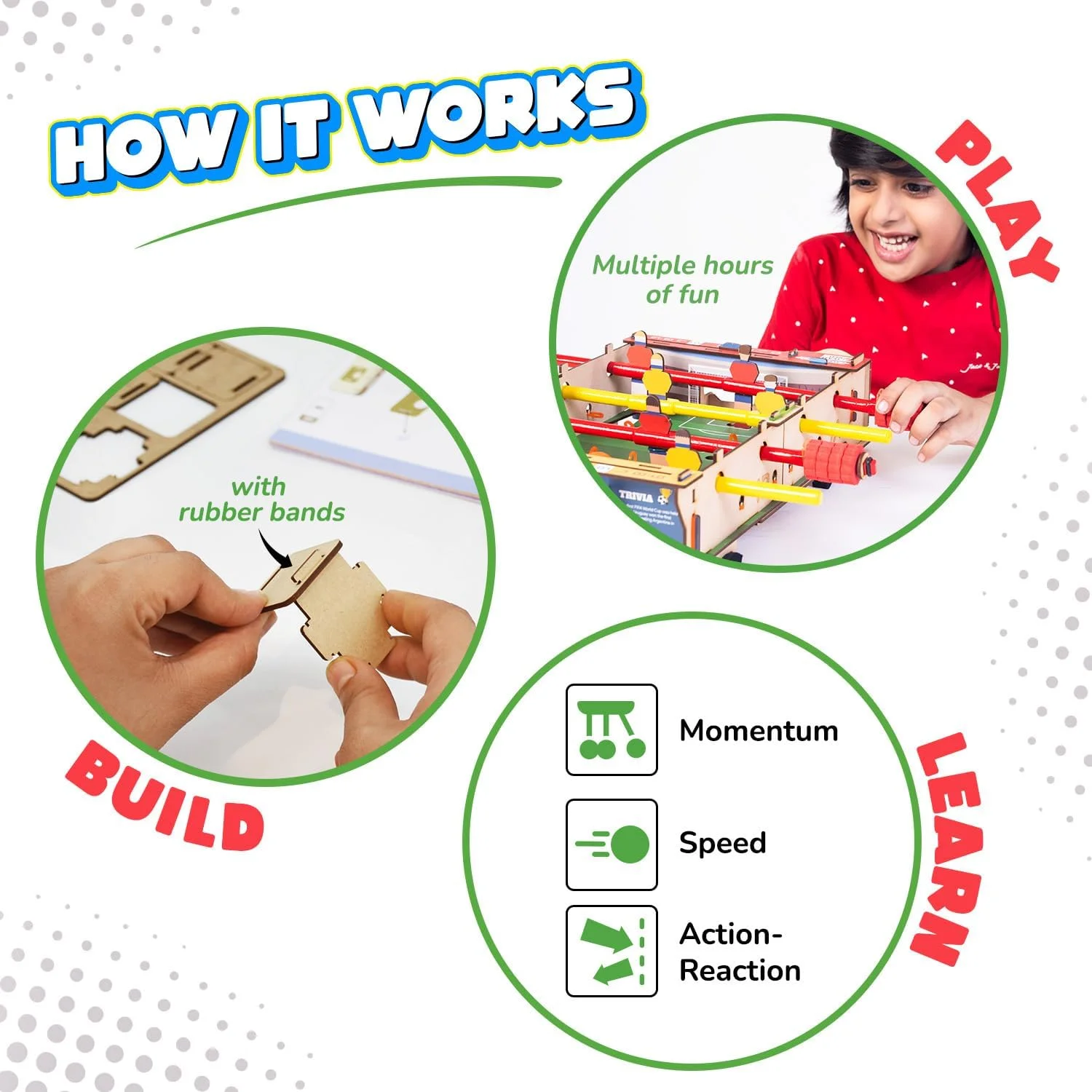 فوتبال دستی خودساز اسمارتیوی، میز فوتبال کوچک، اسباب بازی های سرگرم کننده آموزشی STEM، بازی فعالیت آموزشی و ساختنی برای کودکان 6 تا 14 سال، هدیه برای پسران و دختران