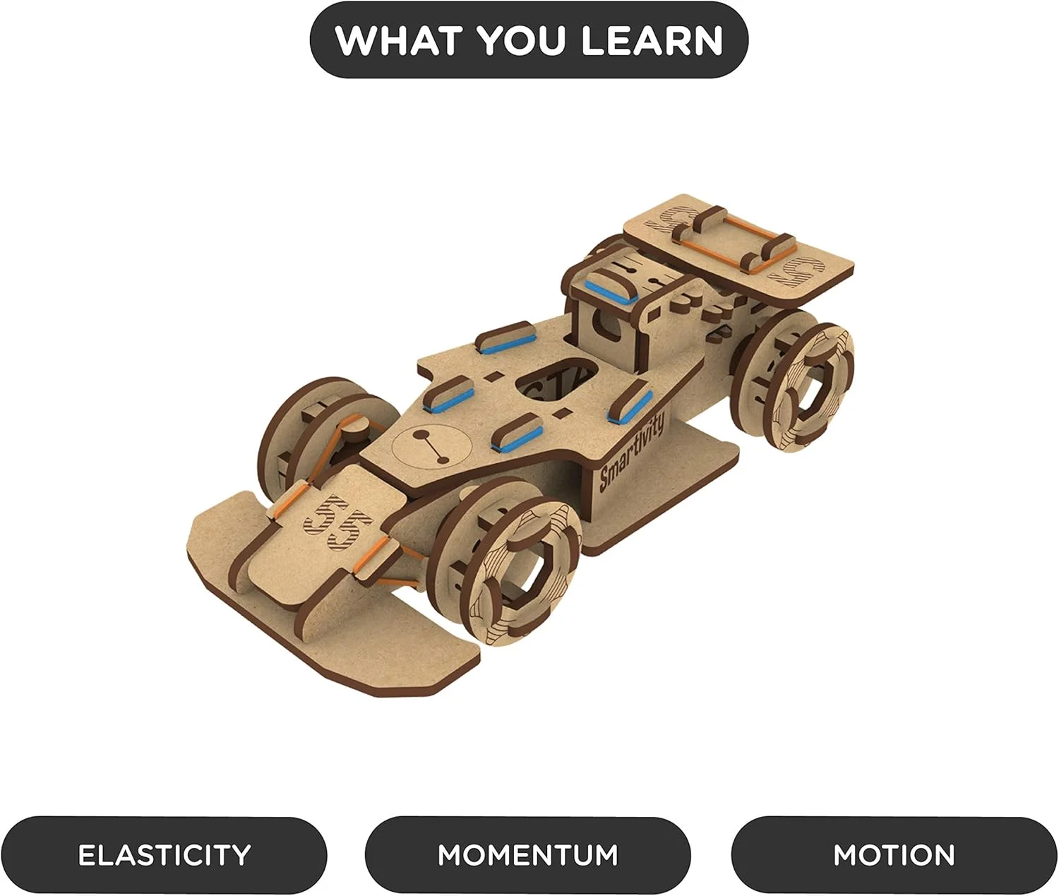 اسباب بازی آموزشی ساختنی چرخ های سرعتی Smartivity STEM، چند رنگ
