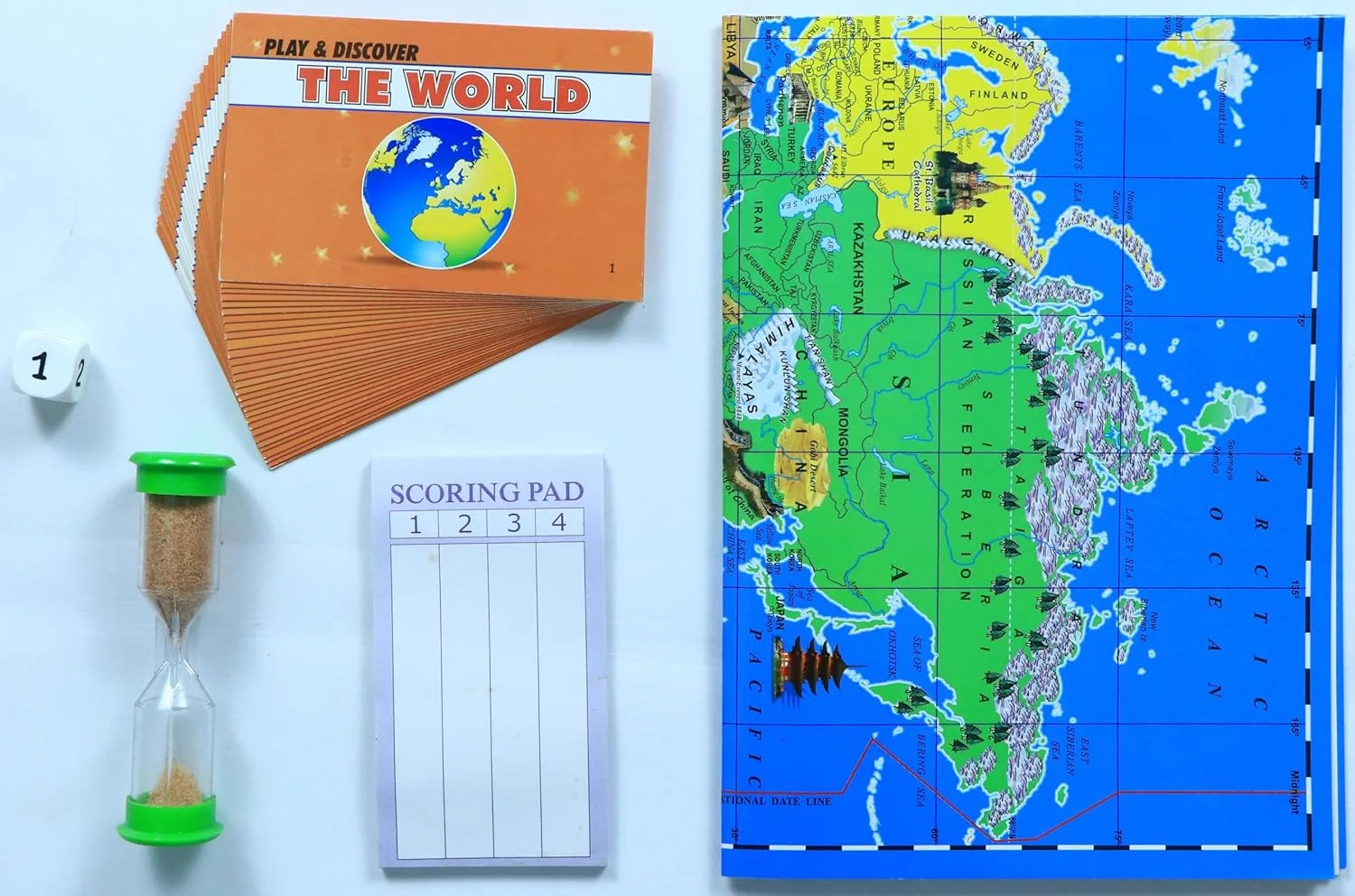 بازی آموزشی و سرگرم‌کننده «بازی و کشف – جهان» | بازی تخته‌ای مهارت‌های نقشه‌خوانی | بازی آموزشی و سرگرم‌کننده برای کودکان | دانش درباره کشورها و پایتخت‌های آن‌ها | 8 سال به بالا