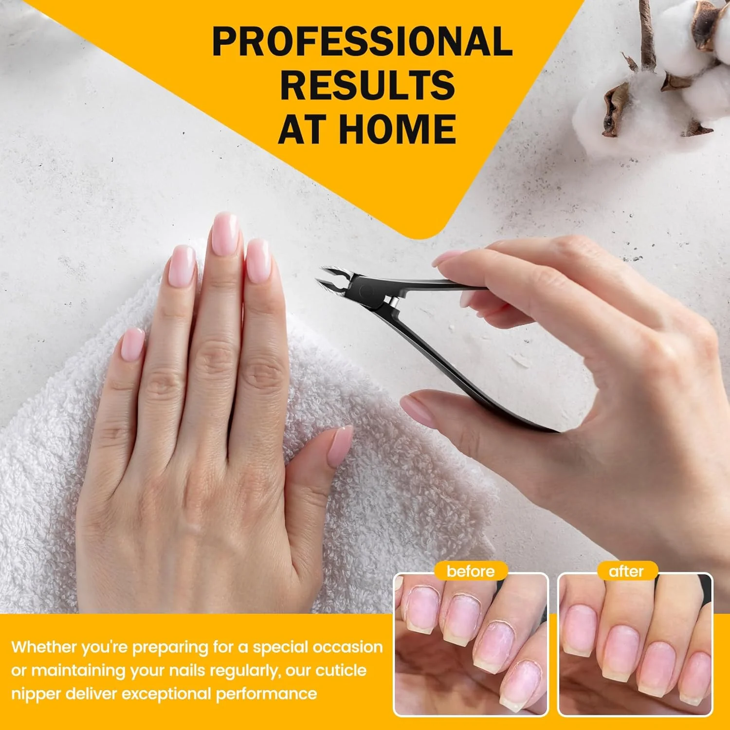 BEZOX ابزار چیدن کوتیکول ناخن - انبرک دقیق نیمه فک، ابزار مانیکور و پدیکور از جنس استیل ضد زنگ، ابزار حرفه ای حذف کوتیکول - مشکی BEZOX ابزار چیدن کوتیکول ناخن - انبرک دقیق نیمه فک، ابزار مانیکور و پدیکور از جنس استیل ضد زنگ، ابزار حرفه ای حذف کوتیکول - مشکی