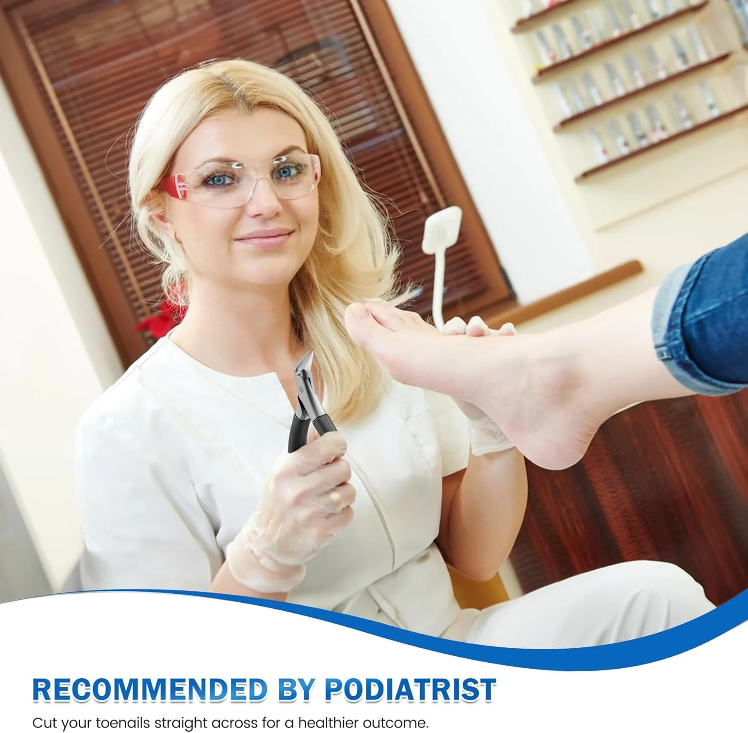 ناخن گیر پا BEZOX برای جلوگیری از فرو رفتن ناخن در گوشت، ناخن گیر طبی با تیغه صاف برای ناخن های ضخیم، ناخن گیر ارگونومیک برای بزرگسالان، سالمندان، مردان و زنان - مشکی