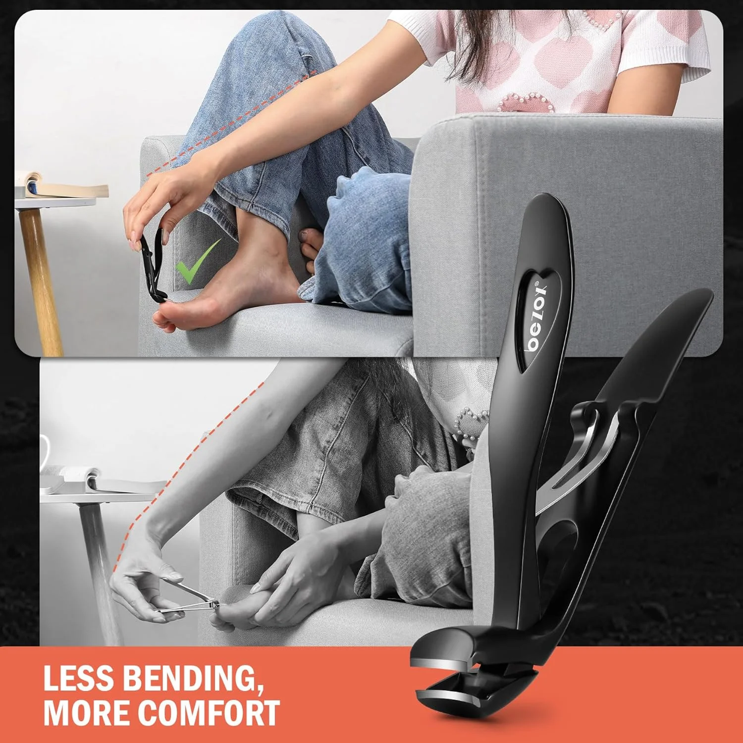 ست ناخن گیر BEZOX برای سالمندان - ناخن گیر سر منحنی، ناخن گیر فک گردان 360 درجه برای ناخن های ضخیم و سوهان ناخن فلزی برای پیرایش آسان و راحت ست ناخن گیر BEZOX برای سالمندان - ناخن گیر سر منحنی، ناخن گیر فک گردان 360 درجه برای ناخن های ضخیم و سوهان ناخن فلزی برای پیرایش آسان و راحت