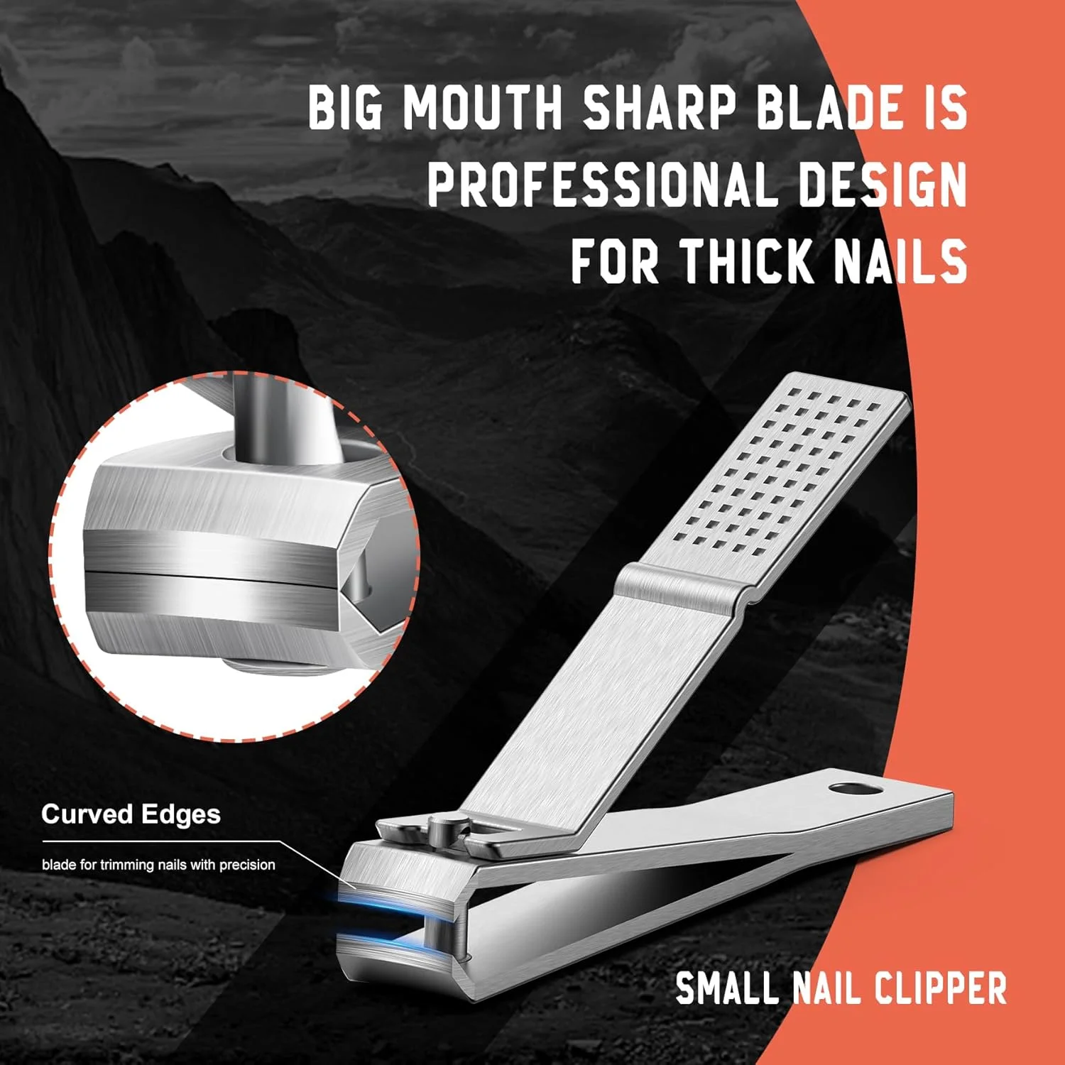 ست دو عددی ناخن گیر BEZOX، ناخن گیر با دهانه فوق العاده پهن برای ناخن های دست و پا، ناخن گیرهای انگشتی بادوام و بسیار تیز از جنس استیل ضد زنگ درجه یک