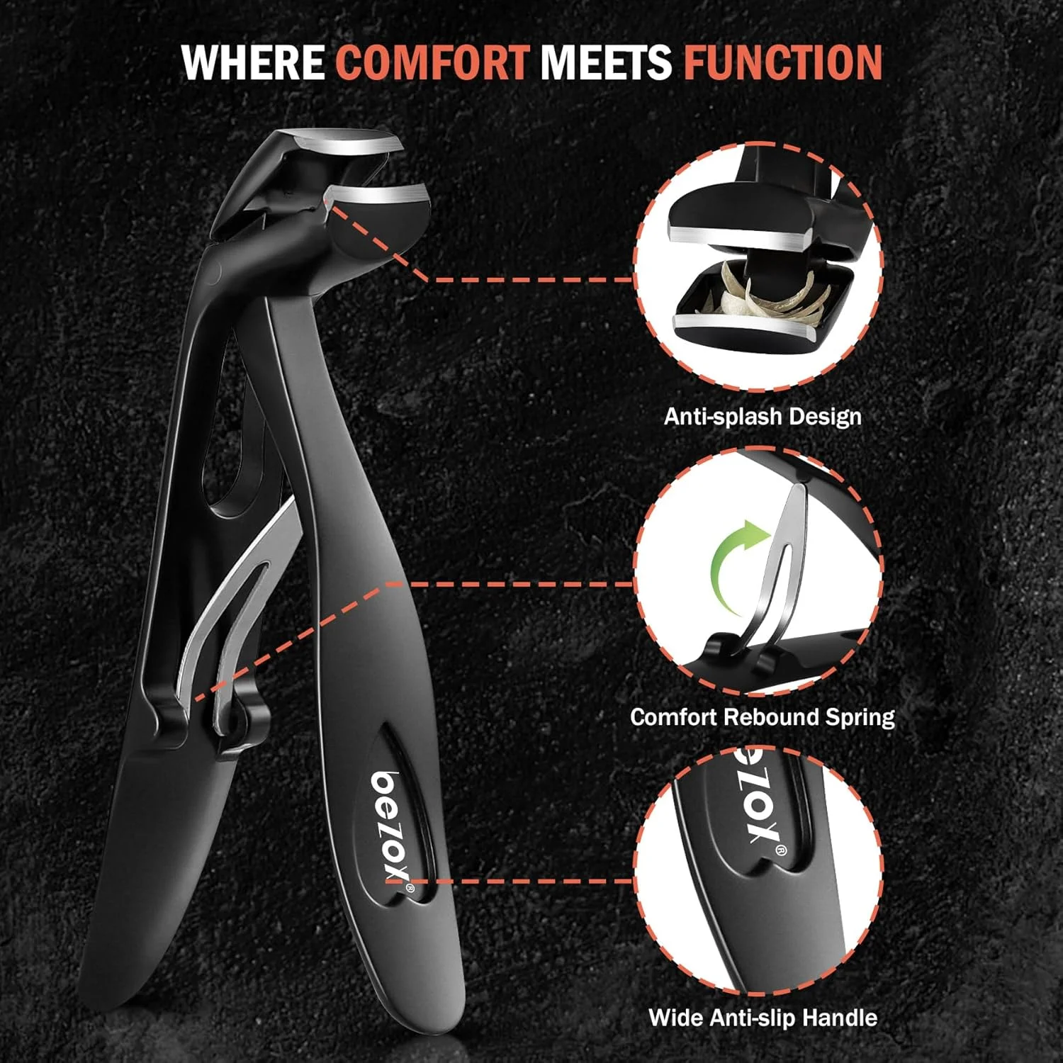 ست ناخن گیر BEZOX برای سالمندان - ناخن گیر سر منحنی، ناخن گیر فک گردان 360 درجه برای ناخن های ضخیم و سوهان ناخن فلزی برای پیرایش آسان و راحت ست ناخن گیر BEZOX برای سالمندان - ناخن گیر سر منحنی، ناخن گیر فک گردان 360 درجه برای ناخن های ضخیم و سوهان ناخن فلزی برای پیرایش آسان و راحت