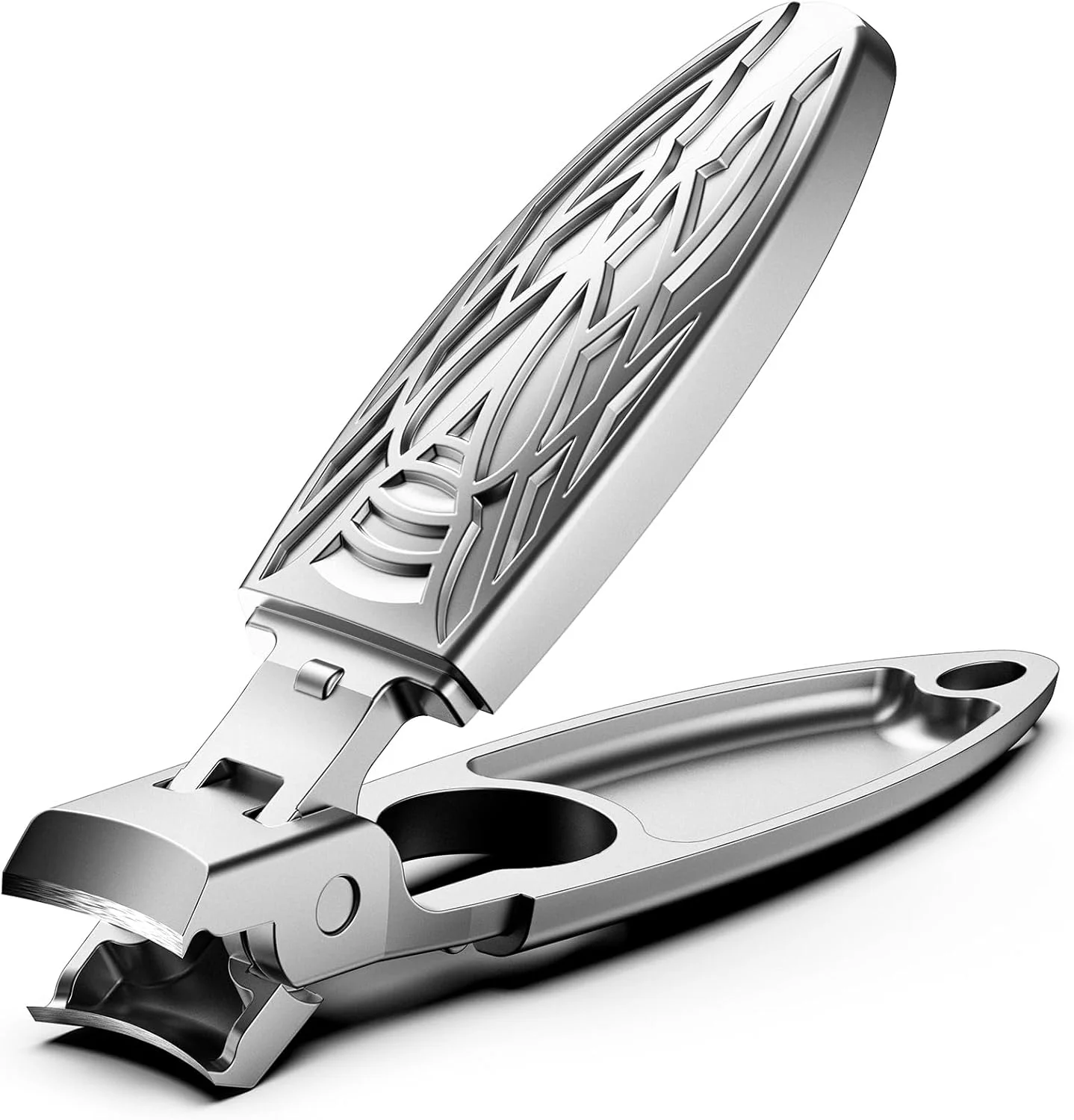 ناخن گیر BEZOX با محفظه محافظ، مخزن جمع آوری و سوهان ناخن - ناخن گیر قابل حمل با دهانه باز پهن با الهام از شکل زنجره برای ناخن های ضخیم ناخن گیر BEZOX با محفظه محافظ، مخزن جمع آوری و سوهان ناخن - ناخن گیر قابل حمل با دهانه باز پهن با الهام از شکل زنجره برای ناخن های ضخیم