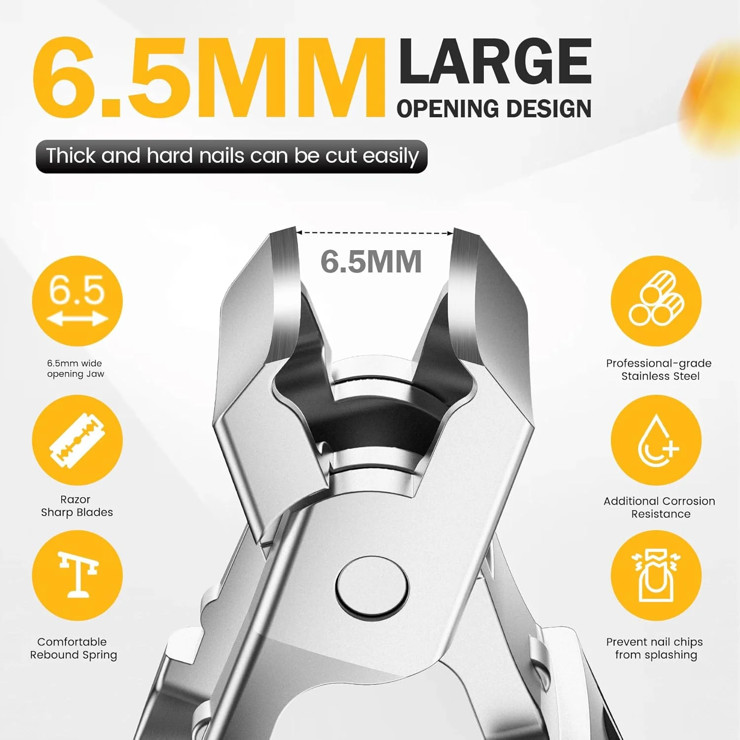 ناخن گیر BEZOX با محفظه محافظ، مخزن جمع آوری و سوهان ناخن - ناخن گیر قابل حمل با دهانه باز پهن با الهام از شکل زنجره برای ناخن های ضخیم ناخن گیر BEZOX با محفظه محافظ، مخزن جمع آوری و سوهان ناخن - ناخن گیر قابل حمل با دهانه باز پهن با الهام از شکل زنجره برای ناخن های ضخیم
