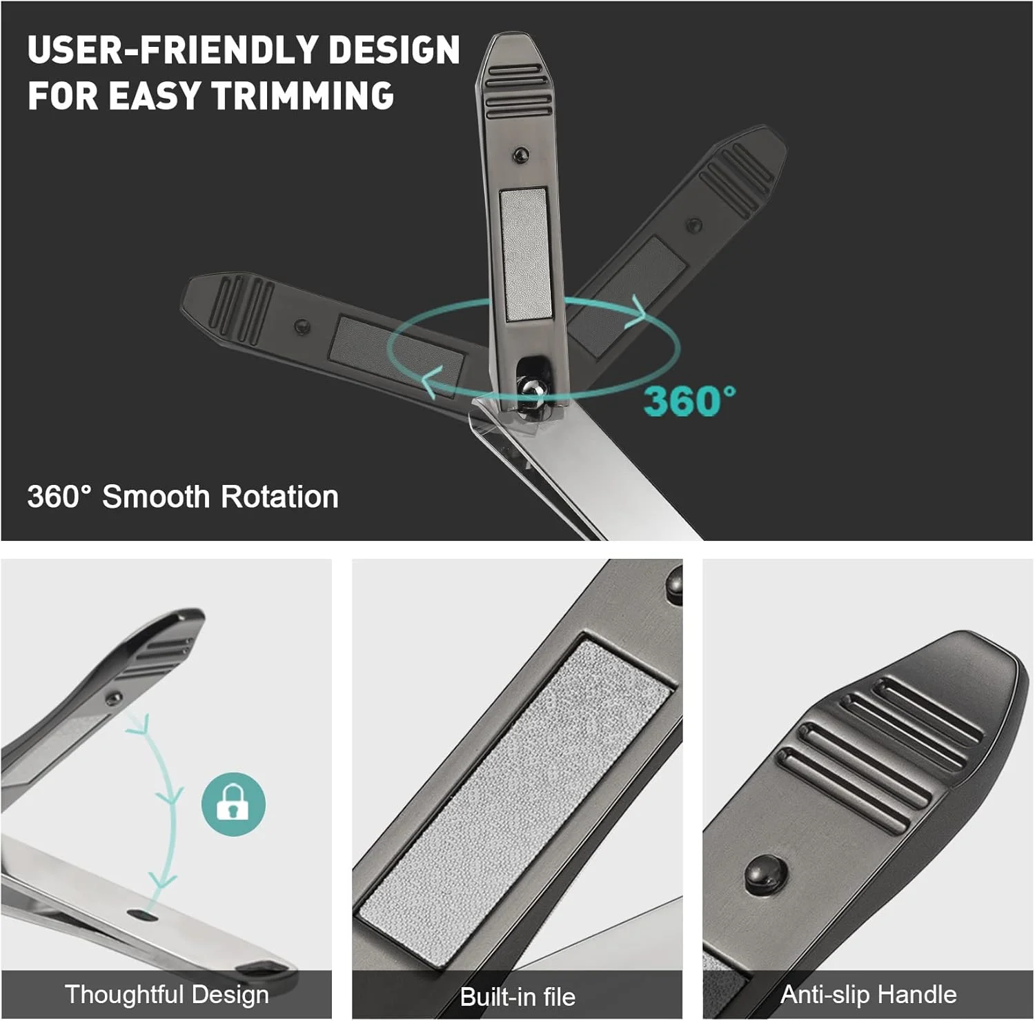 مجموعه دو عددی ناخن گیر BEZOX برای ناخن دست و پا - ناخن گیر مناسب برای انواع ناخن (توسعه یافته توسط متخصص پوست) مجموعه دو عددی ناخن گیر BEZOX برای ناخن دست و پا - ناخن گیر مناسب برای انواع ناخن (توسعه یافته توسط متخصص پوست)