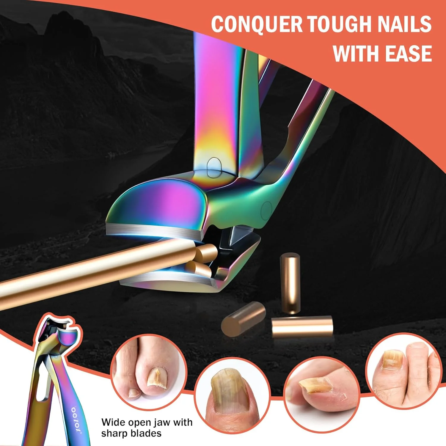 ناخن گیر ارگونومیک سر زاویه دار BEZOX برای ناخن های ضخیم - ناخن گیر بزرگ برای ناخن های ضخیم و فرورفته به همراه سوهان ناخن فلزی، ناخن گیر با کیفیت برای آقایان و بانوان - رنگین کمانی ناخن گیر ارگونومیک سر زاویه دار BEZOX برای ناخن های ضخیم - ناخن گیر بزرگ برای ناخن های ضخیم و فرورفته به همراه سوهان ناخن فلزی، ناخن گیر با کیفیت برای آقایان و بانوان - رنگین کمانی