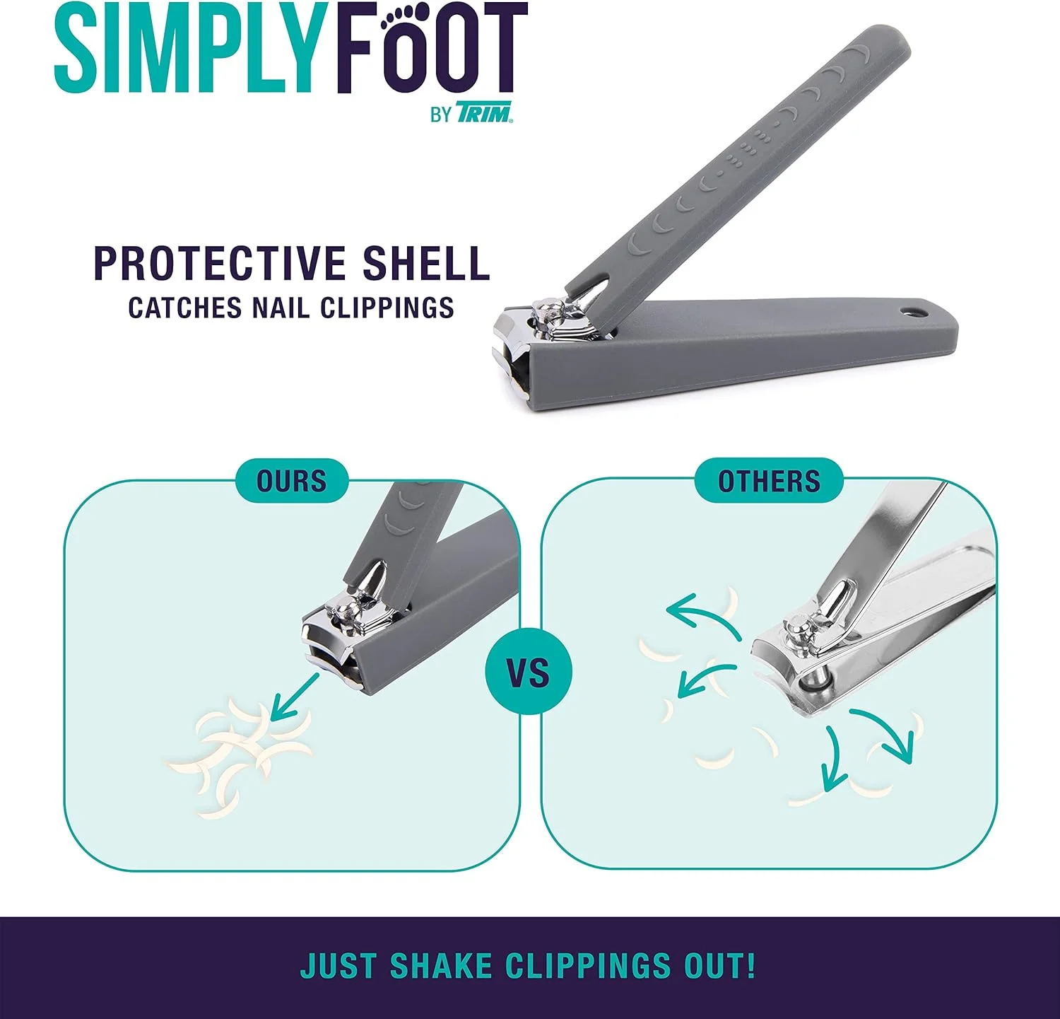 ناخن گیر پا Trim Simply - تیغه های فولادی با کیفیت - دهانه بزرگ شده - ناخن گیر برای ناخن های ضخیم با پایه جمع کننده - ابزار مراقبت از پا با کاربری آسان - ایده آل برای آقایان و بانوان - خاکستری ناخن گیر پا Trim Simply - تیغه های فولادی با کیفیت - دهانه بزرگ شده - ناخن گیر برای ناخن های ضخیم با پایه جمع کننده - ابزار مراقبت از پا با کاربری آسان - ایده آل برای آقایان و بانوان - خاکستری