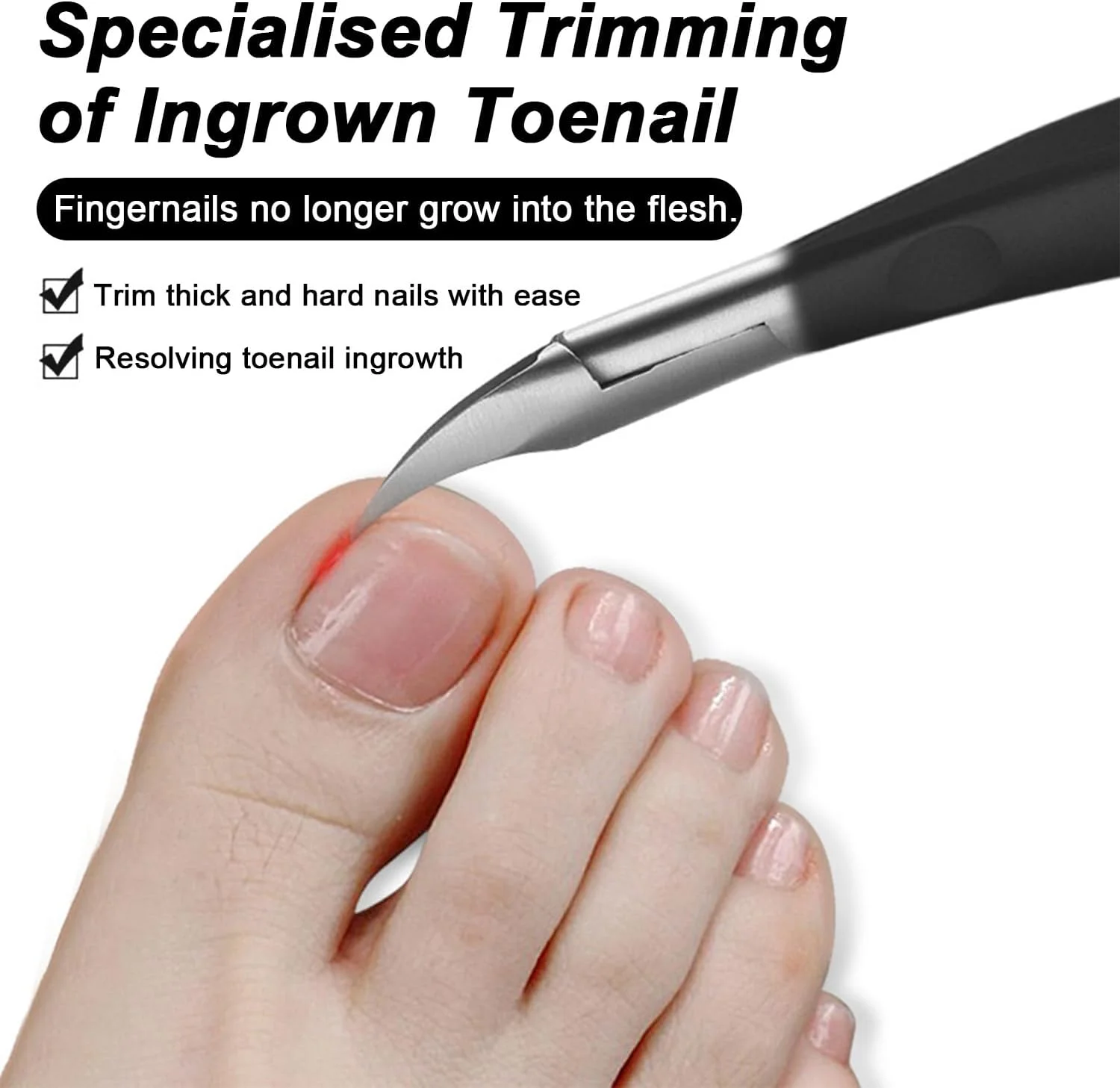 ناخن گیر انگشت پا برای ناخن های فرو رفته، ناخن گیر انگشت پا برای ناخن های ضخیم، ست 2 عددی حرفه ای ناخن گیر و عقب زن ناخن ضخیم و فرو رفته برای آقایان و سالمندان به همراه کیف (مشکی) ناخن گیر انگشت پا برای ناخن های فرو رفته، ناخن گیر انگشت پا برای ناخن های ضخیم، ست 2 عددی حرفه ای ناخن گیر و عقب زن ناخن ضخیم و فرو رفته برای آقایان و سالمندان به همراه کیف (مشکی)