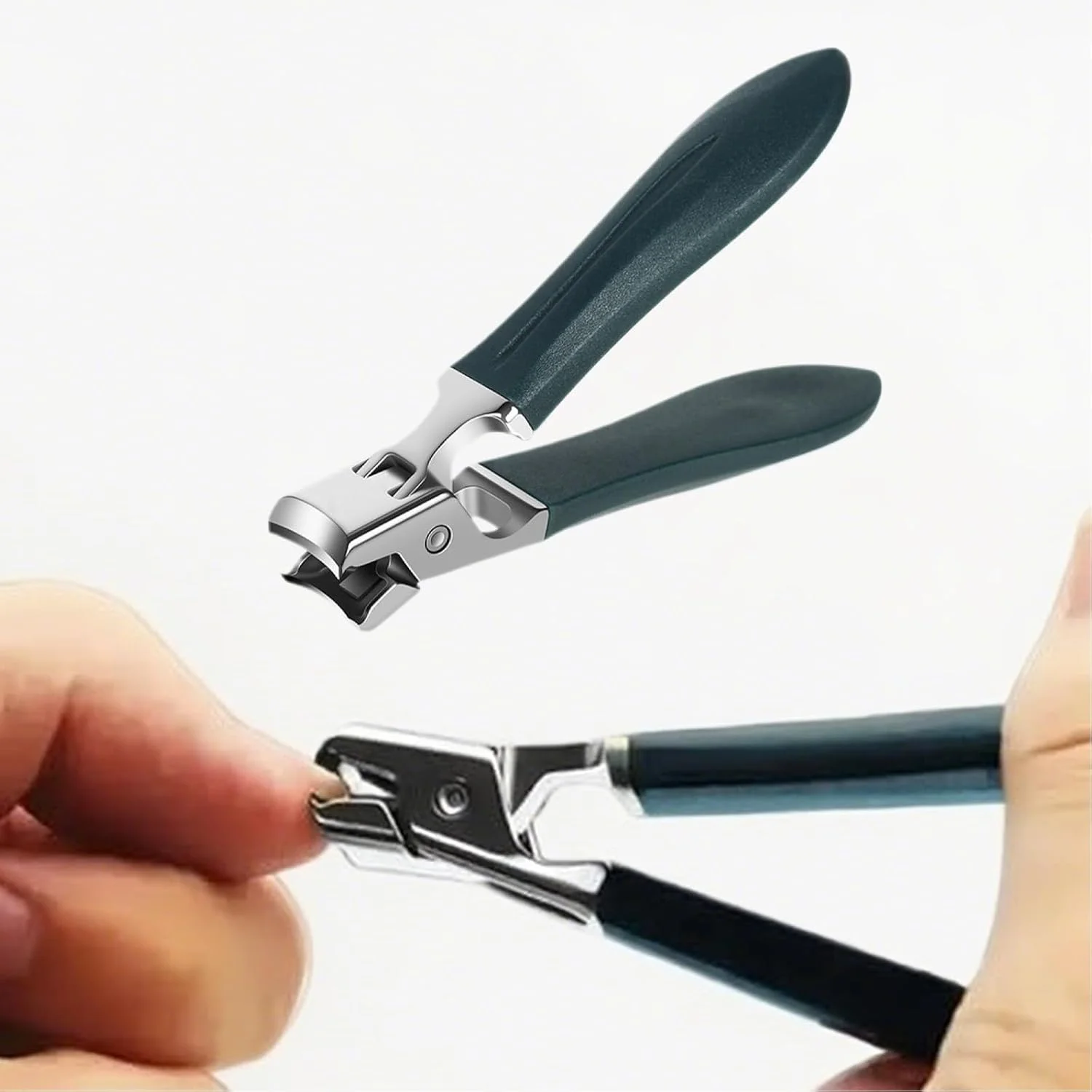 ناخن گیر استیل، دهانه پهن و تیغه تیز برای ناخن های ضخیم - دسته نارنجی ارگونومیک، ضد پاشش، ایده آل برای آقایان، خانم ها و سالمندان (سبز تیره) ناخن گیر استیل، دهانه پهن و تیغه تیز برای ناخن های ضخیم - دسته نارنجی ارگونومیک، ضد پاشش، ایده آل برای آقایان، خانم ها و سالمندان (سبز تیره)