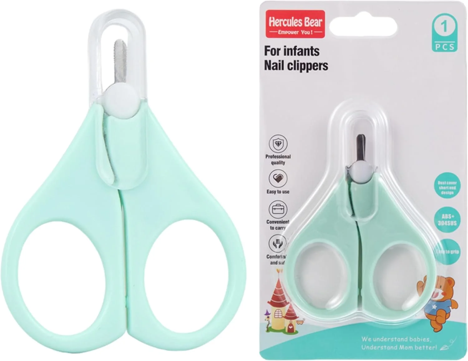 ناخن گیر کودک - ناخن گیر پلاستیکی و استیل ضد زنگ، قیچی با محفظه برای نوزادان و کودکان، مراقبت کامل از ناخن برای کوتاه کردن ایمن و آسان ناخن (سبز) ناخن گیر کودک - ناخن گیر پلاستیکی و استیل ضد زنگ، قیچی با محفظه برای نوزادان و کودکان، مراقبت کامل از ناخن برای کوتاه کردن ایمن و آسان ناخن (سبز)