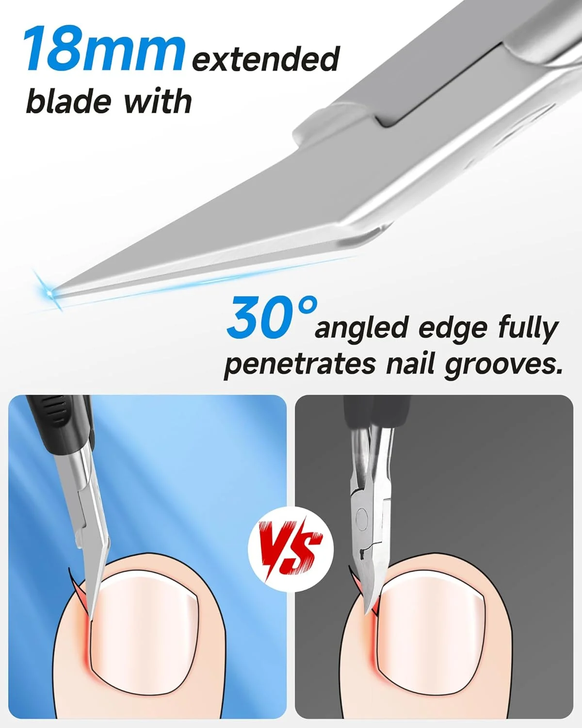 ناخن گیر، ناخن گیر پا برای ناخن های فرورفته یا ضخیم، ناخن گیر دست برای آقایان، بانوان و سالمندان با تیغه استیل ضد زنگ مستقیم و دسته نرم، مشکی ناخن گیر، ناخن گیر پا برای ناخن های فرورفته یا ضخیم، ناخن گیر دست برای آقایان، بانوان و سالمندان با تیغه استیل ضد زنگ مستقیم و دسته نرم، مشکی