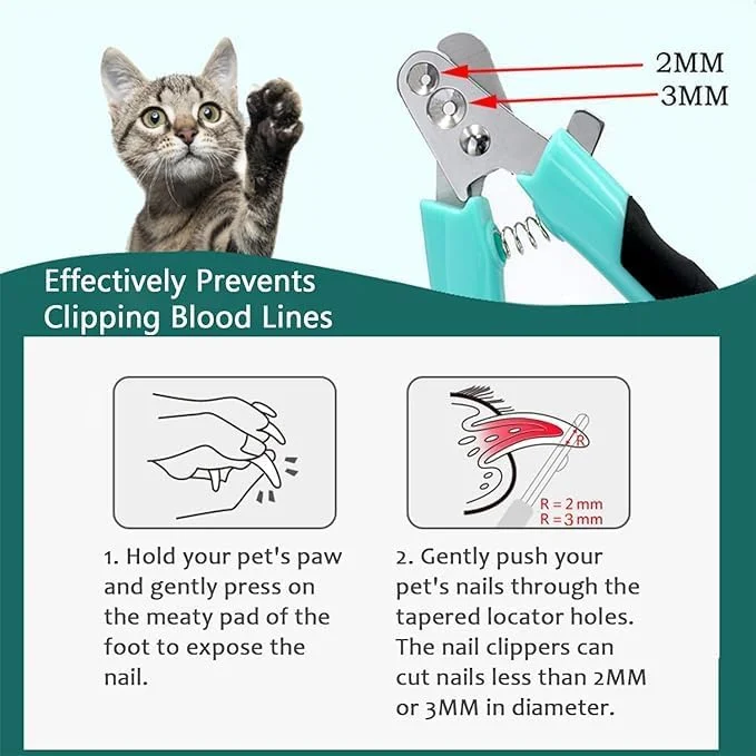 ناخن گیر گربه والمن با دو سوراخ برش دایره ای محافظ ایمنی در اندازه های مختلف (2 و 3 میلی متر) - مناسب برای گربه ها یا سایر حیوانات کوچک در مراحل مختلف رشد ناخن گیر گربه والمن با دو سوراخ برش دایره ای محافظ ایمنی در اندازه های مختلف (2 و 3 میلی متر) - مناسب برای گربه ها یا سایر حیوانات کوچک در مراحل مختلف رشد