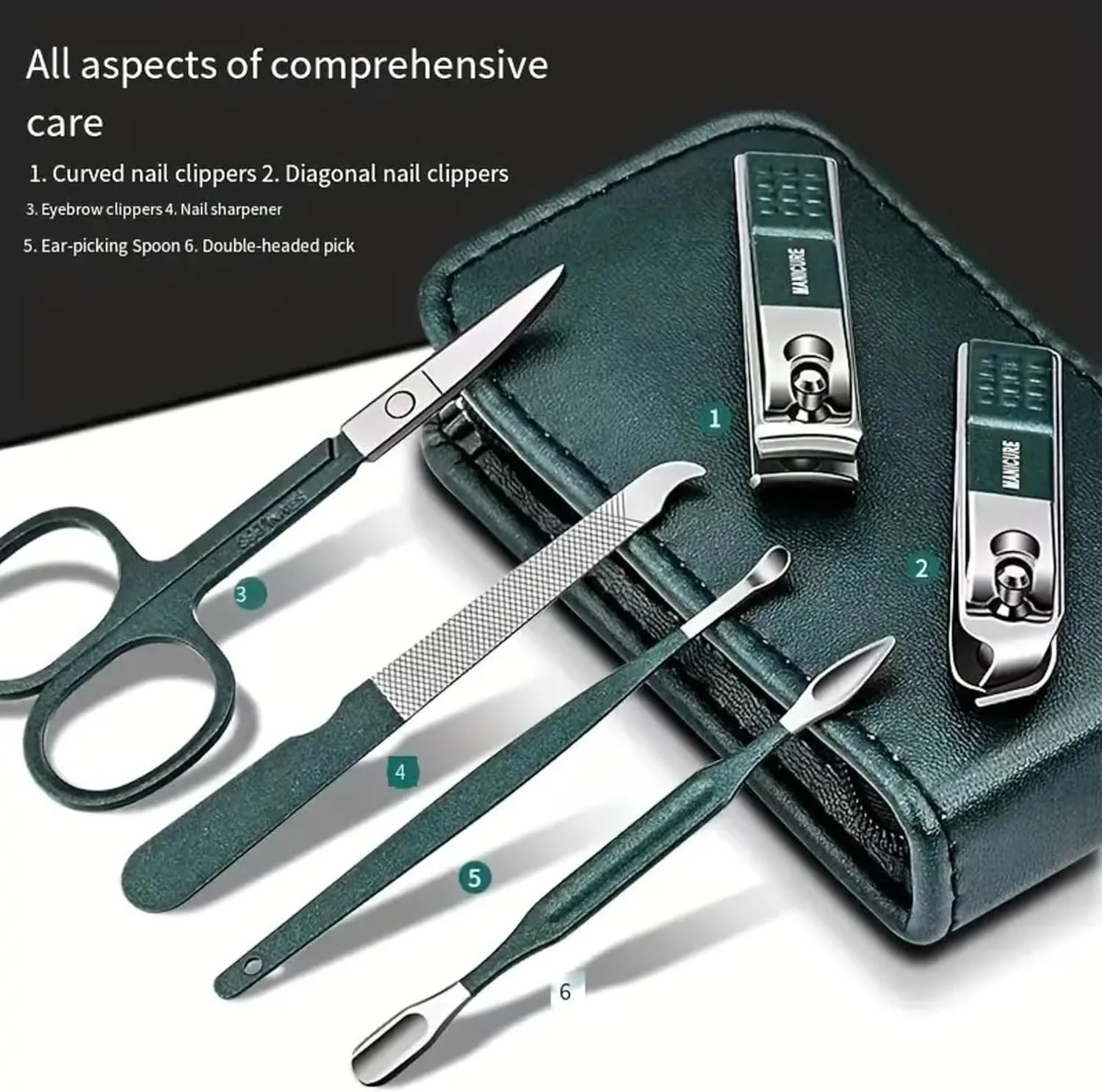 ست مانیکور حرفه ای 6 تکه – ابزارهای دقیق فولاد ضد زنگ آلمانی برای خانه و مسافرت ست مانیکور حرفه ای 6 تکه – ابزارهای دقیق فولاد ضد زنگ آلمانی برای خانه و مسافرت
