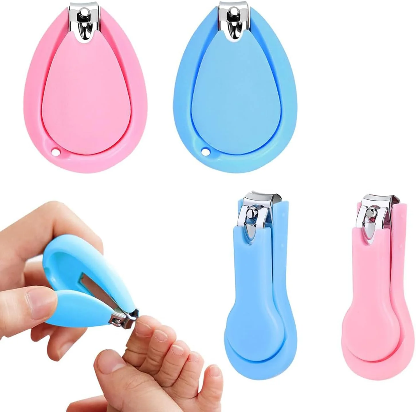ناخن گیر کودک یلاژوی، ست 4 عددی ناخن گیر کودک، قیچی ناخن کودک با طراحی ضد لغزش، ناخن گیر کودک برای نوزادان و کودکان نوپا ناخن گیر کودک یلاژوی، ست 4 عددی ناخن گیر کودک، قیچی ناخن کودک با طراحی ضد لغزش، ناخن گیر کودک برای نوزادان و کودکان نوپا