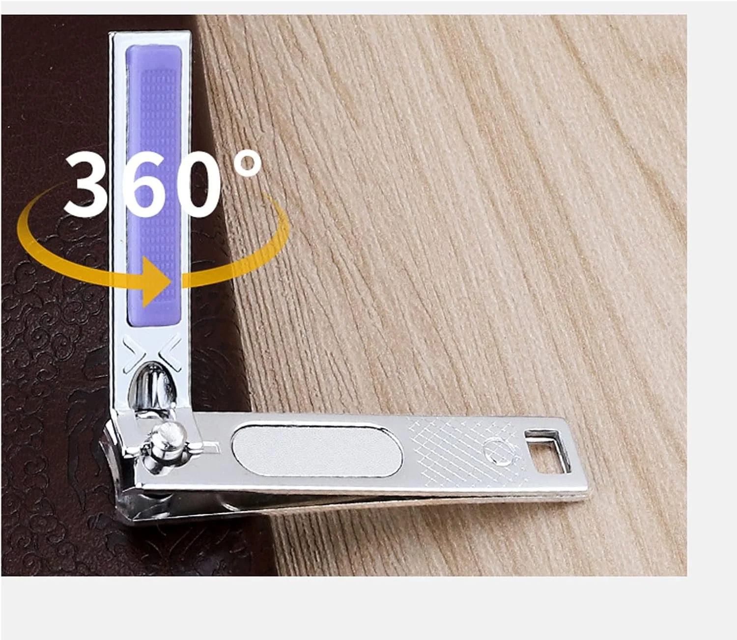 ناخن گیر بنفش AOCATE، ناخن گیر حرفه ای، ابزار ناخن گیر با سوهان