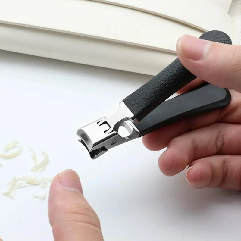 ناخن گیر استیل ضد زنگ، ناخن گیر انگشتان پا با فک پهن و لبه تیغه مقعر، تیز و بادوام برای ناخن های ضخیم و سخت (مشکی) ناخن گیر استیل ضد زنگ، ناخن گیر انگشتان پا با فک پهن و لبه تیغه مقعر، تیز و بادوام برای ناخن های ضخیم و سخت (مشکی)