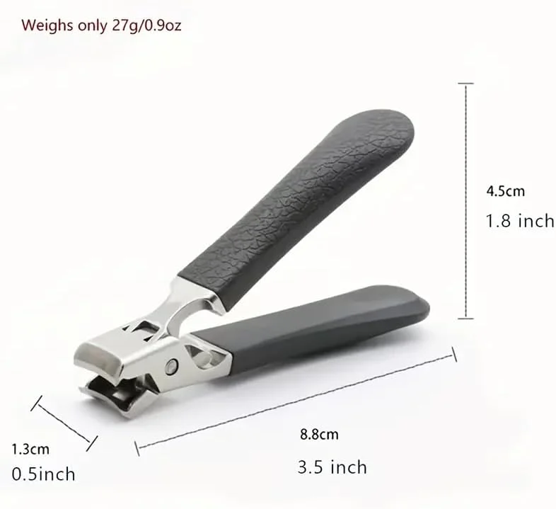 ناخن گیر استیل ضد زنگ، ناخن گیر انگشتان پا با فک پهن و لبه تیغه مقعر، تیز و بادوام برای ناخن های ضخیم و سخت (مشکی) ناخن گیر استیل ضد زنگ، ناخن گیر انگشتان پا با فک پهن و لبه تیغه مقعر، تیز و بادوام برای ناخن های ضخیم و سخت (مشکی)