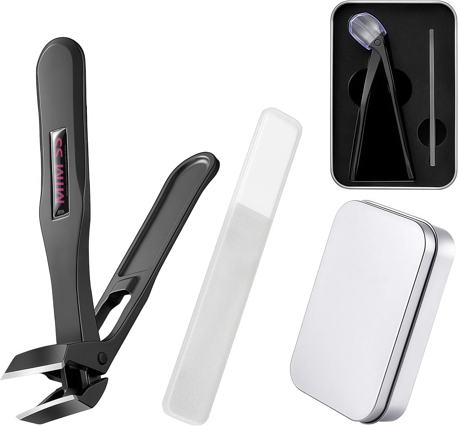 ناخن گیر زاویه دار برای ناخن های ضخیم افراد مسن، مناسب برای سالمندان و آقایان، دهانه پهن، ناخن گیر و مرتب کننده ناخن استیل ضد زنگ، استفاده آسان