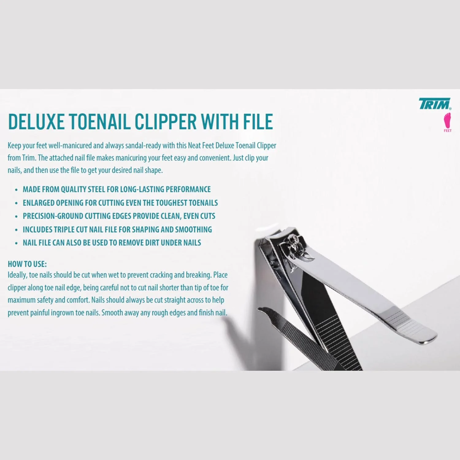 ناخن گیر لبه صاف با سوهان، 27 گرم ناخن گیر لبه صاف با سوهان، 27 گرم