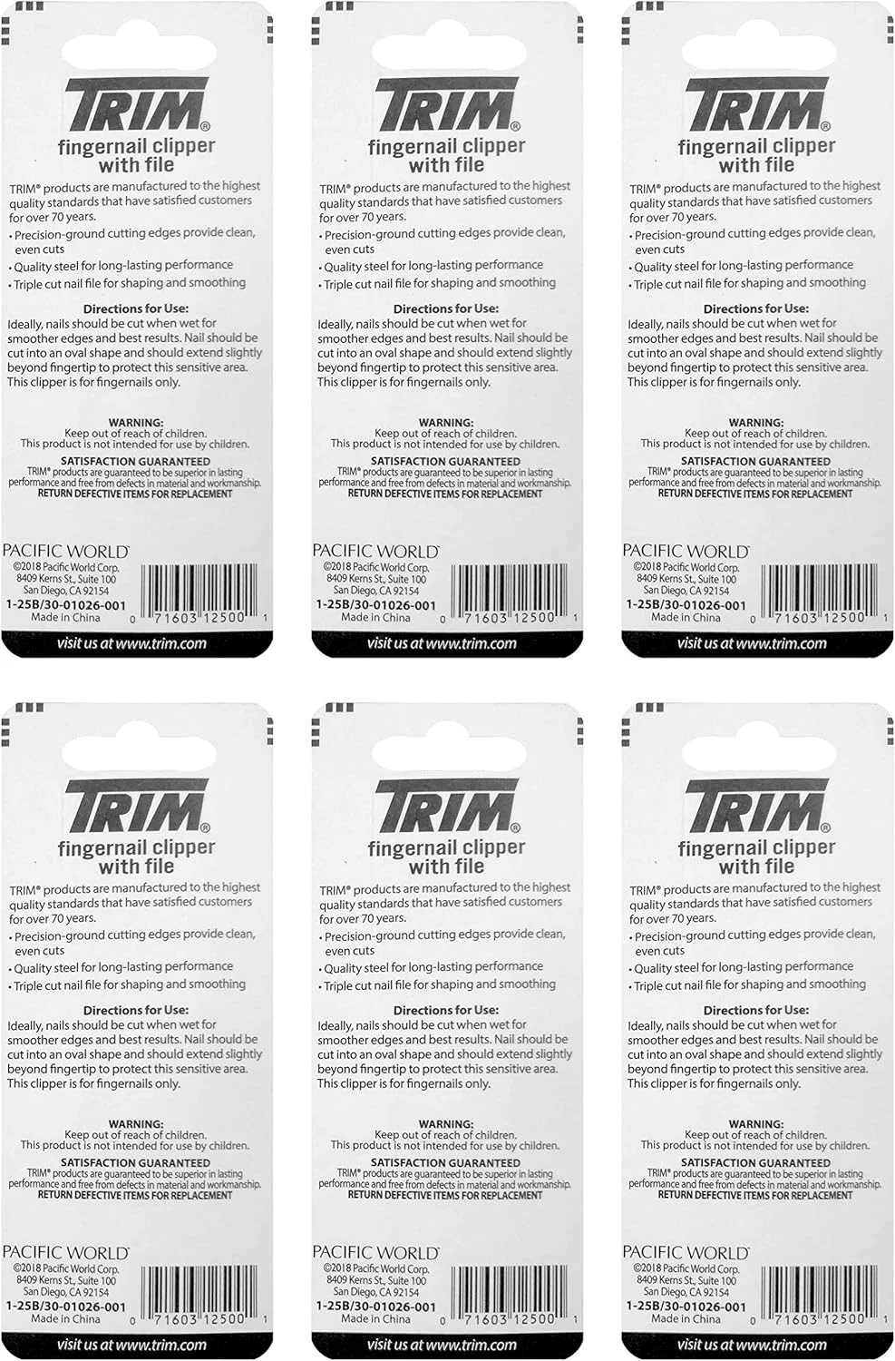 ناخن گیر استیل با سوهان، شماره مدل 12500 (بسته 6 عددی) ناخن گیر استیل با سوهان، شماره مدل 12500 (بسته 6 عددی)