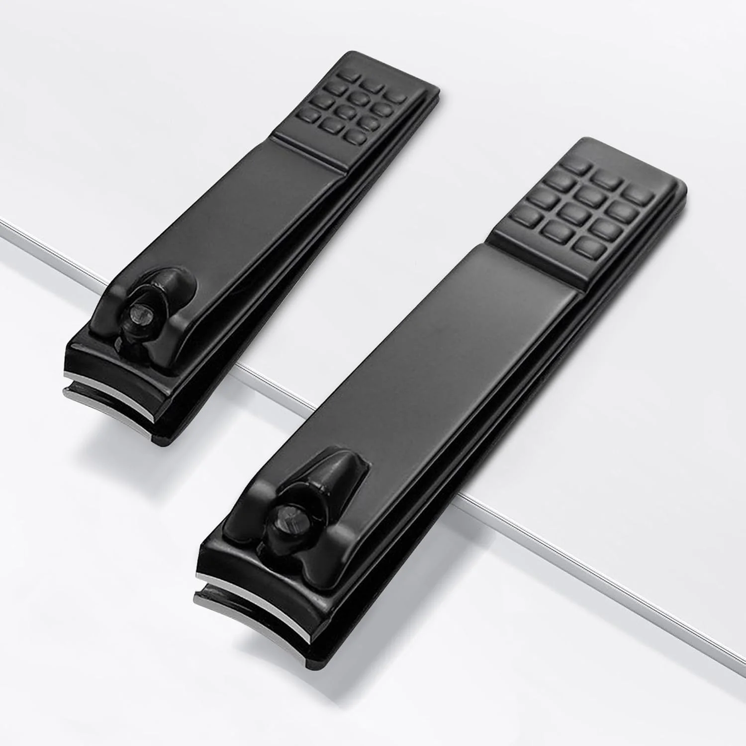 ست ناخن گیر، ناخن گیرهای فوق العاده تیز و محکم برای ناخن های دست و پا، مشکی 2 عددی