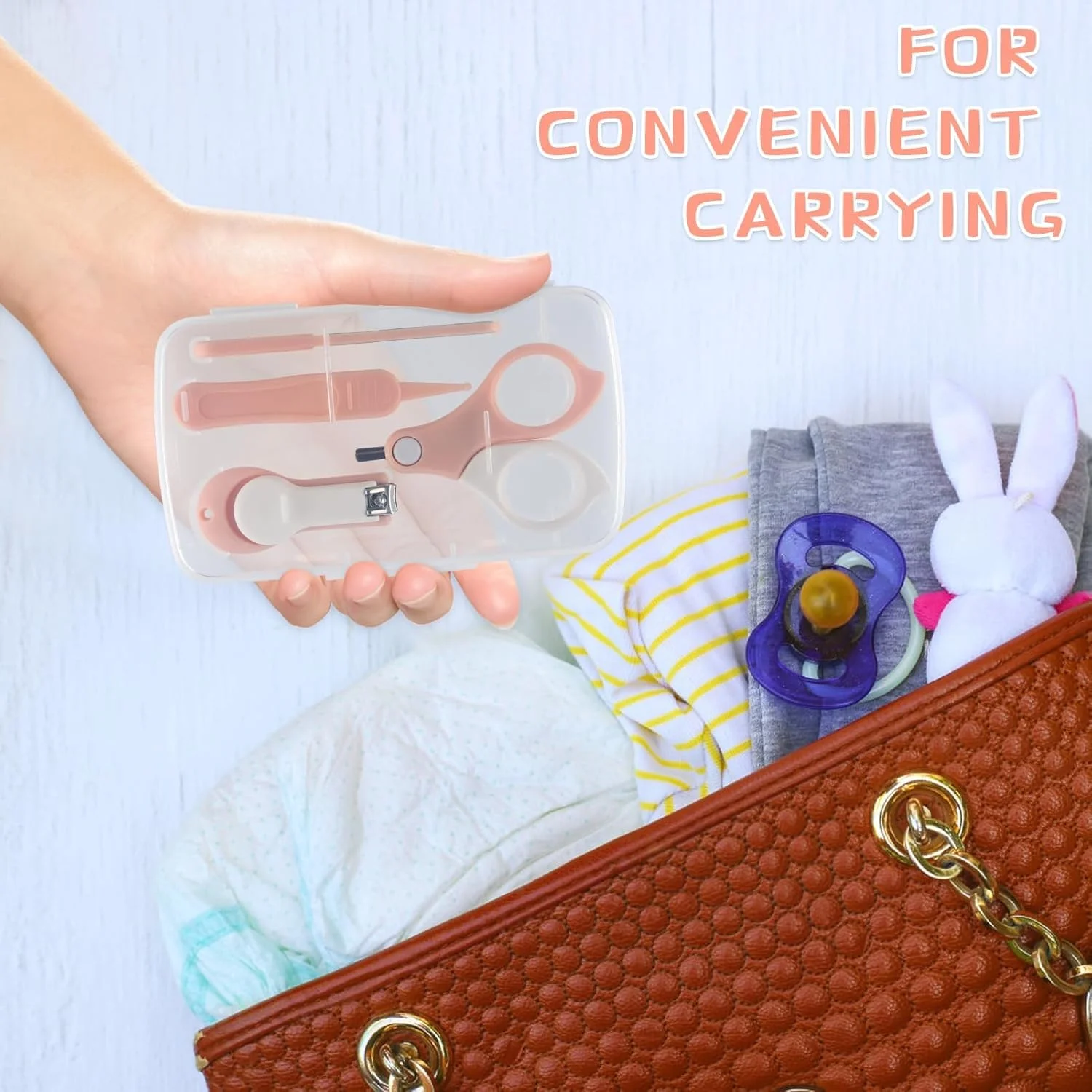 ست مانیکور و پدیکور نوزاد تزویق با جعبه فانتزی، شامل ناخن گیر، قیچی و موچین نوزاد، مناسب نوزادان و کودکان نوپا، هدیه روز مادر (ست 4 تکه شفاف - سبز) ست مانیکور و پدیکور نوزاد تزویق با جعبه فانتزی، شامل ناخن گیر، قیچی و موچین نوزاد، مناسب نوزادان و کودکان نوپا، هدیه روز مادر (ست 4 تکه شفاف - سبز)