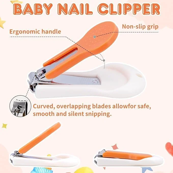 ست مانیکور نوزاد تزویق 4 در 1 با جعبه خرسی، شامل سوهان ناخن، قیچی، سوهان و موچین، کیت ضروری برای نظافت نوزاد با جعبه نگهداری (سفید) ست مانیکور نوزاد تزویق 4 در 1 با جعبه خرسی، شامل سوهان ناخن، قیچی، سوهان و موچین، کیت ضروری برای نظافت نوزاد با جعبه نگهداری (سفید)