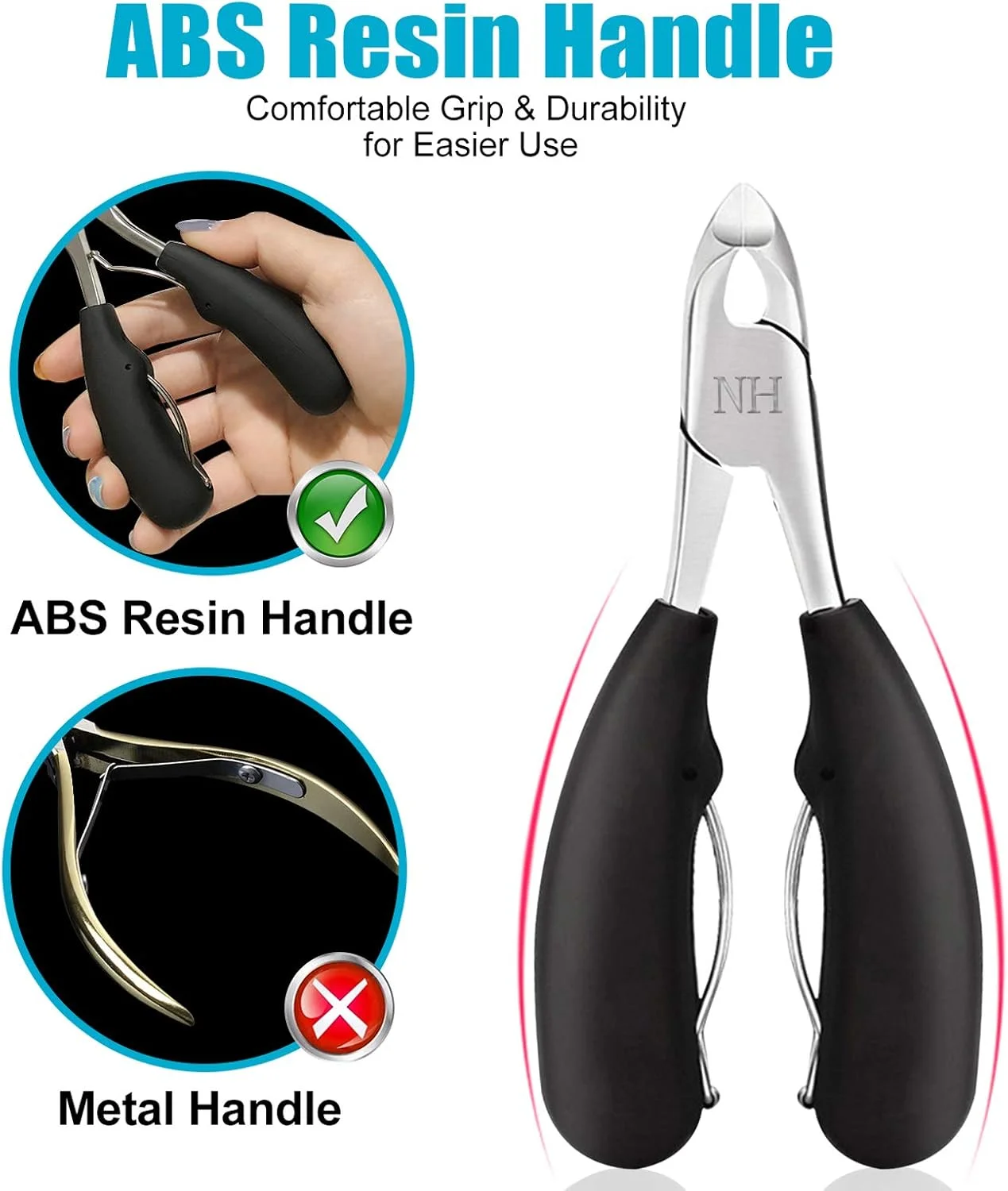 ناخن گیر طبی پا، ناخن گیر حرفه ای برای ناخن های ضخیم و فرو رفته آقایان و سالمندان، ناخن گیر پدیکور، ابزار اصلاح تیغه منحنی فوق العاده تیز