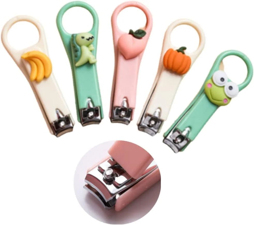 ناخن گیر فانتزی تزویق، قیچی مانیکور ناخن استیل ضد زنگ، ابزار مانیکور پا مناسب منزل برای بانوان، دختران و کودکان (5 عدد)