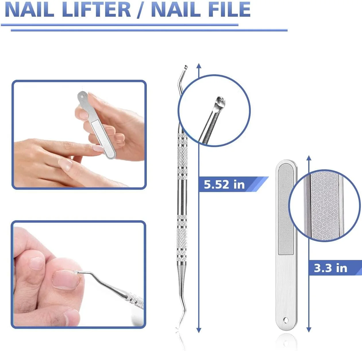 ست ناخن گیر تزویق، ناخن های ضخیم/فرو رفته، ست ابزار ناخن فرو رفته، ناخن گیر با دهانه پهن برای ناخن های ضخیم، ابزار پدیکور برای سالمندان/بزرگسالان (مشکی) ست ناخن گیر تزویق، ناخن های ضخیم/فرو رفته، ست ابزار ناخن فرو رفته، ناخن گیر با دهانه پهن برای ناخن های ضخیم، ابزار پدیکور برای سالمندان/بزرگسالان (مشکی)