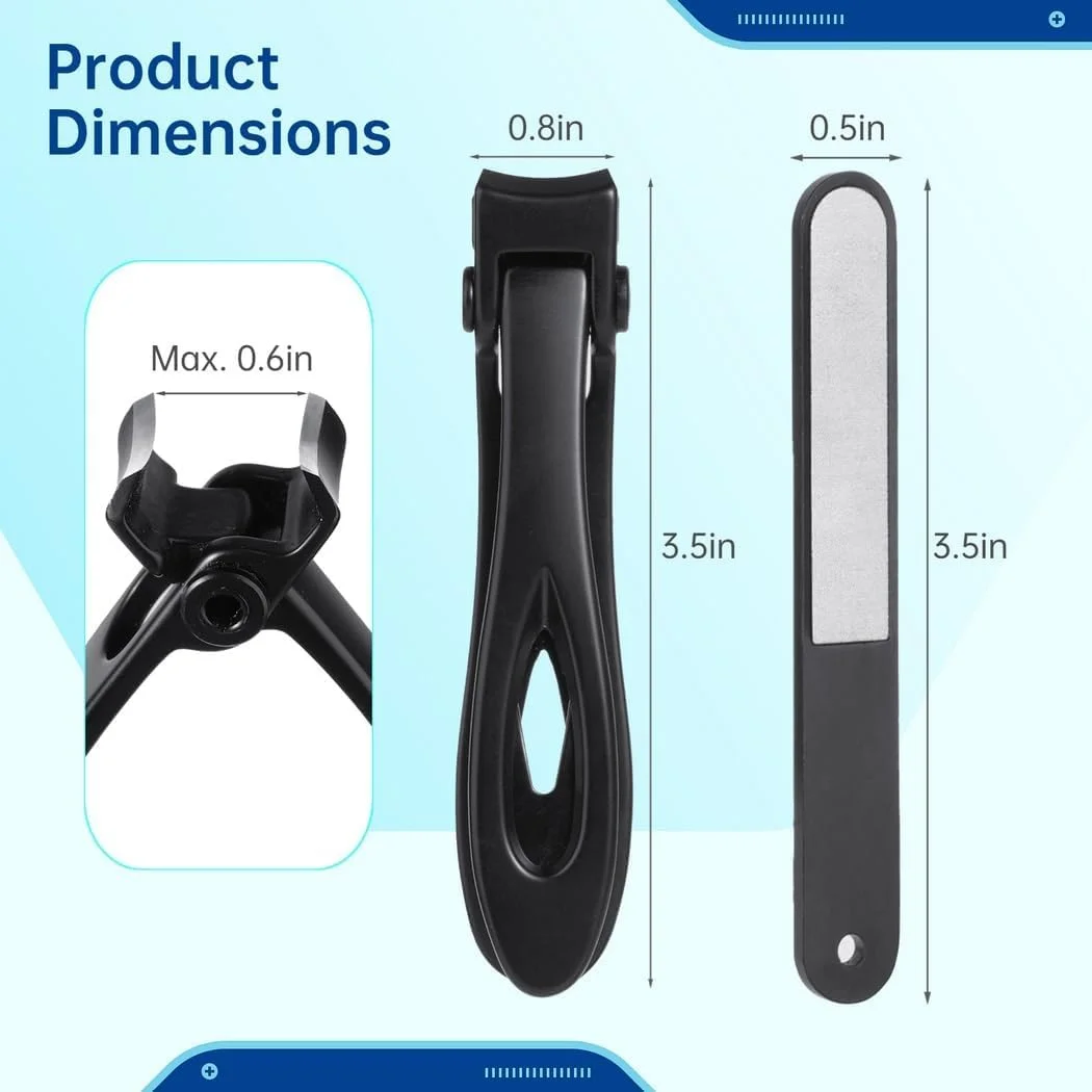 ناخن گیر تزویق برای ناخن های ضخیم، دهانه فک پهن 15 میلی متری، قیچی ناخن گیر بزرگ با تیغه منحنی تیز و سوهان ناخن، ناخن گیر استیل ضد زنگ سنگین برای افراد مسن ناخن گیر تزویق برای ناخن های ضخیم، دهانه فک پهن 15 میلی متری، قیچی ناخن گیر بزرگ با تیغه منحنی تیز و سوهان ناخن، ناخن گیر استیل ضد زنگ سنگین برای افراد مسن