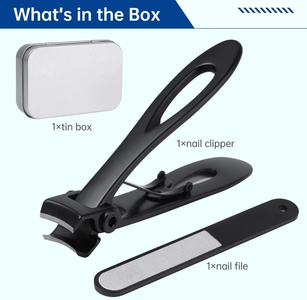 ناخن گیر تزویق برای ناخن های ضخیم، دهانه فک پهن 15 میلی متری، قیچی ناخن گیر بزرگ با تیغه منحنی تیز و سوهان ناخن، ناخن گیر استیل ضد زنگ سنگین برای افراد مسن ناخن گیر تزویق برای ناخن های ضخیم، دهانه فک پهن 15 میلی متری، قیچی ناخن گیر بزرگ با تیغه منحنی تیز و سوهان ناخن، ناخن گیر استیل ضد زنگ سنگین برای افراد مسن