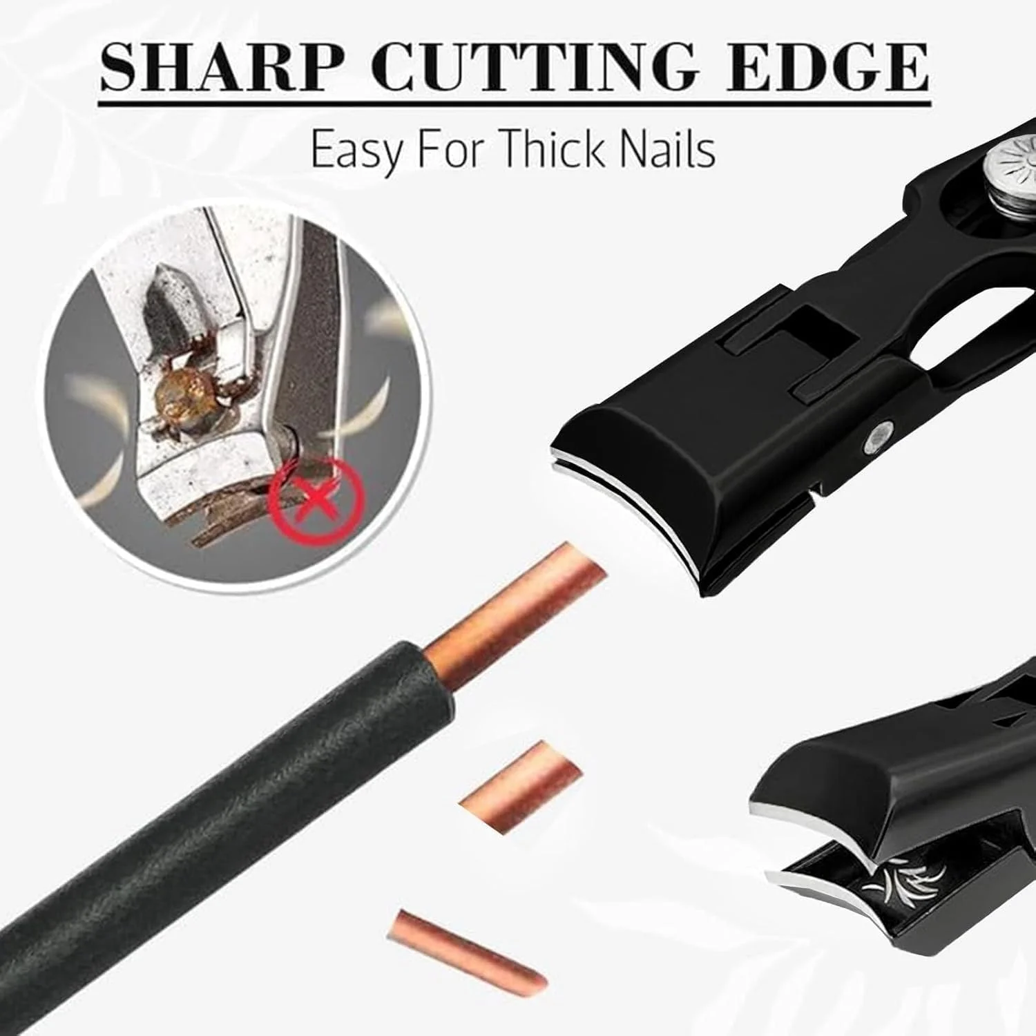 ناخن گیر آلمانی برای آقایان، ناخن گیر فوق العاده تیز و لوکس، ناخن گیر حرفه ای، ناخن گیر انگشت شست پا فوق العاده بزرگ و سنگین برای سالمندان با سوهان گیرنده (مشکی)