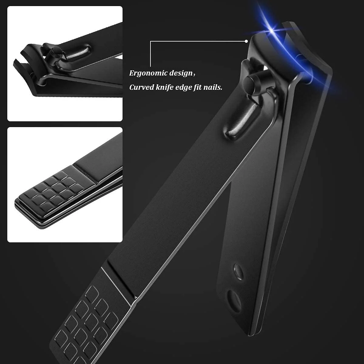 ست مانیکور ناخن - ست 18 تکه قیچی ناخن حرفه ای استیل ضد زنگ، ست هدیه پیرایش ناخن مردانه و زنانه، ست موچین مانیکور و پدیکور با کیف مسافرتی قابل حمل